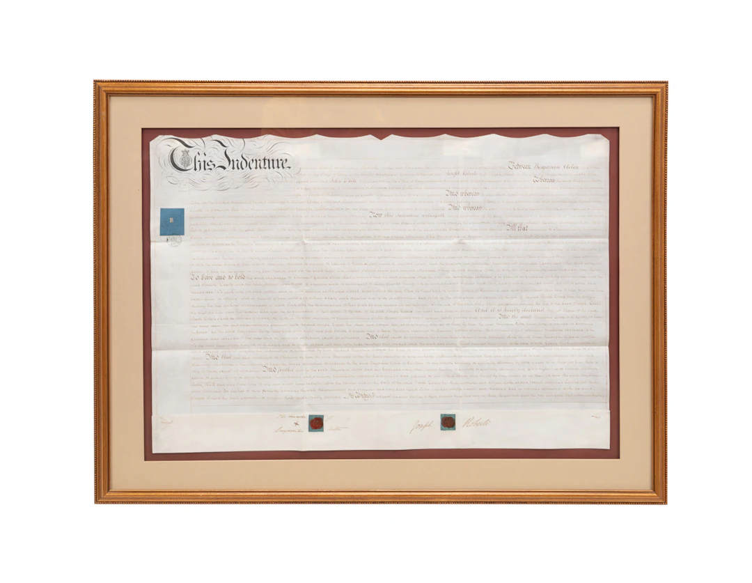 1854 British Property Sale Indenture Document