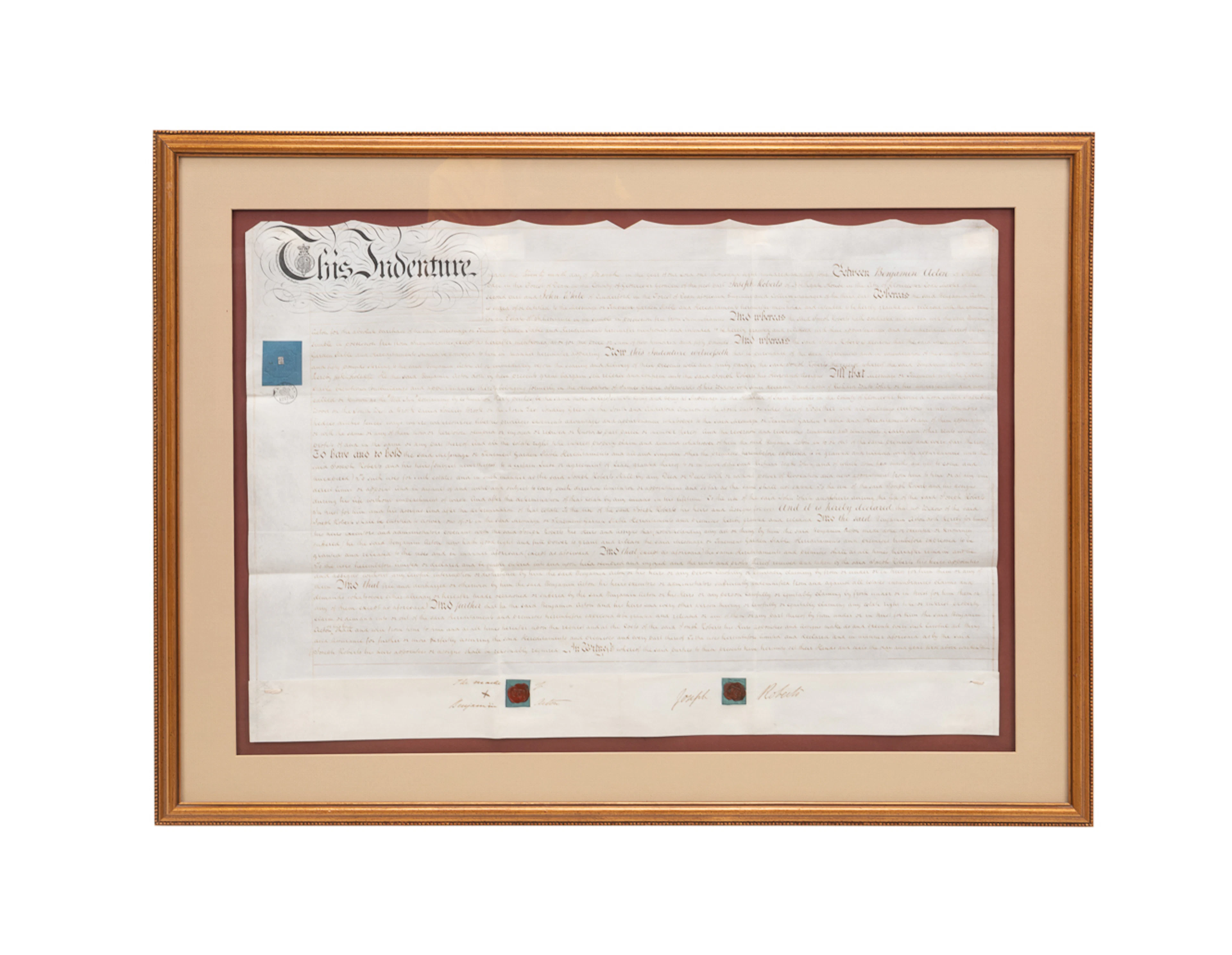 1854 British Property Sale Indenture Document