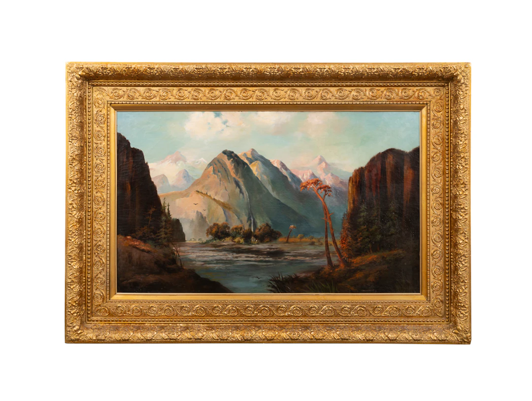 American School, Large Mtn Landscape, 20th C.