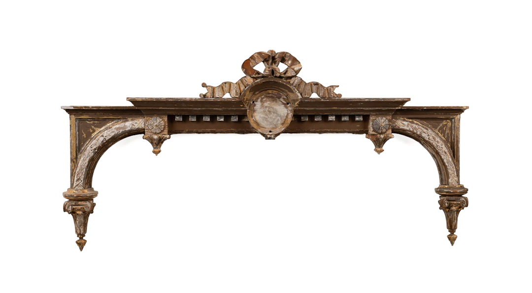 19th C. Neoclassical Polychrome Window Cornice