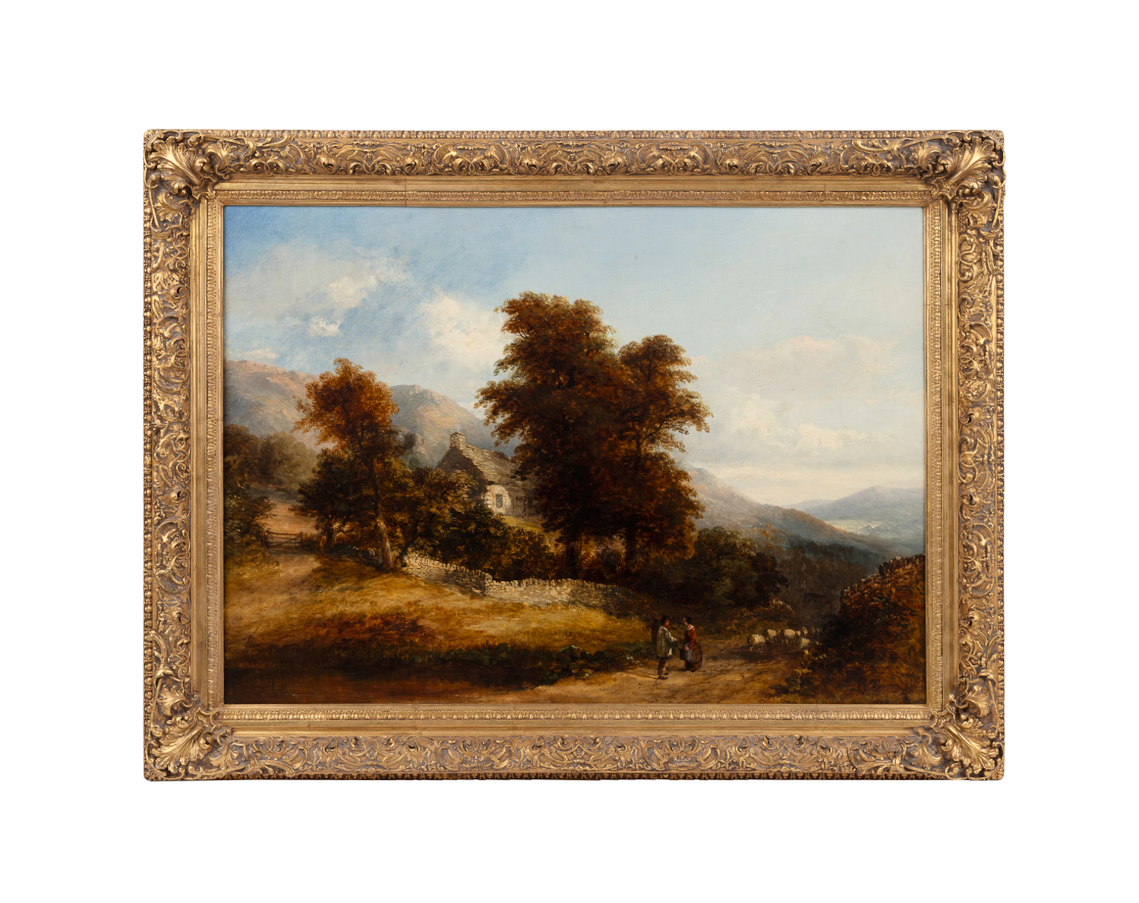 James Poole, Landscape with Cottage, 19th C., O/C