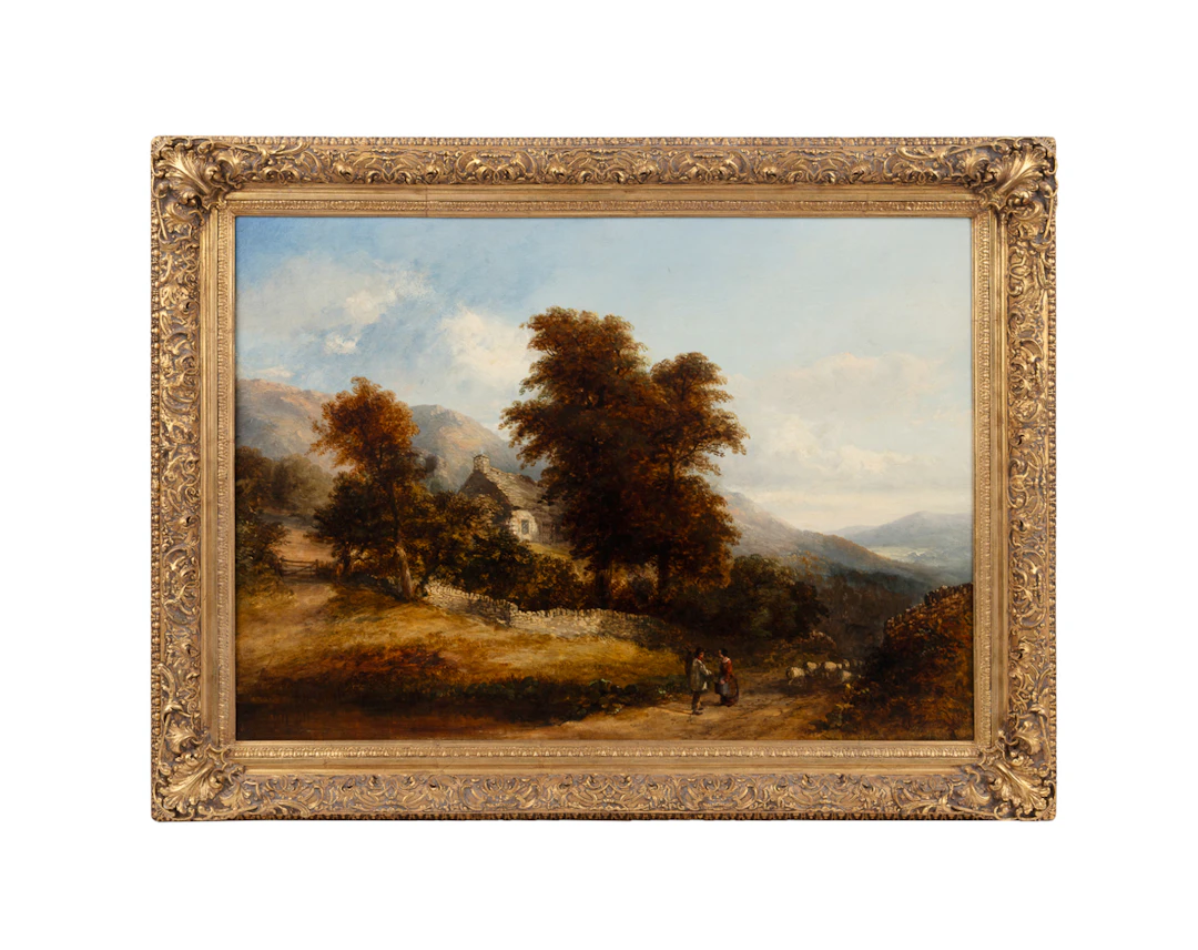 James Poole, Landscape with Cottage, 19th C., O/C