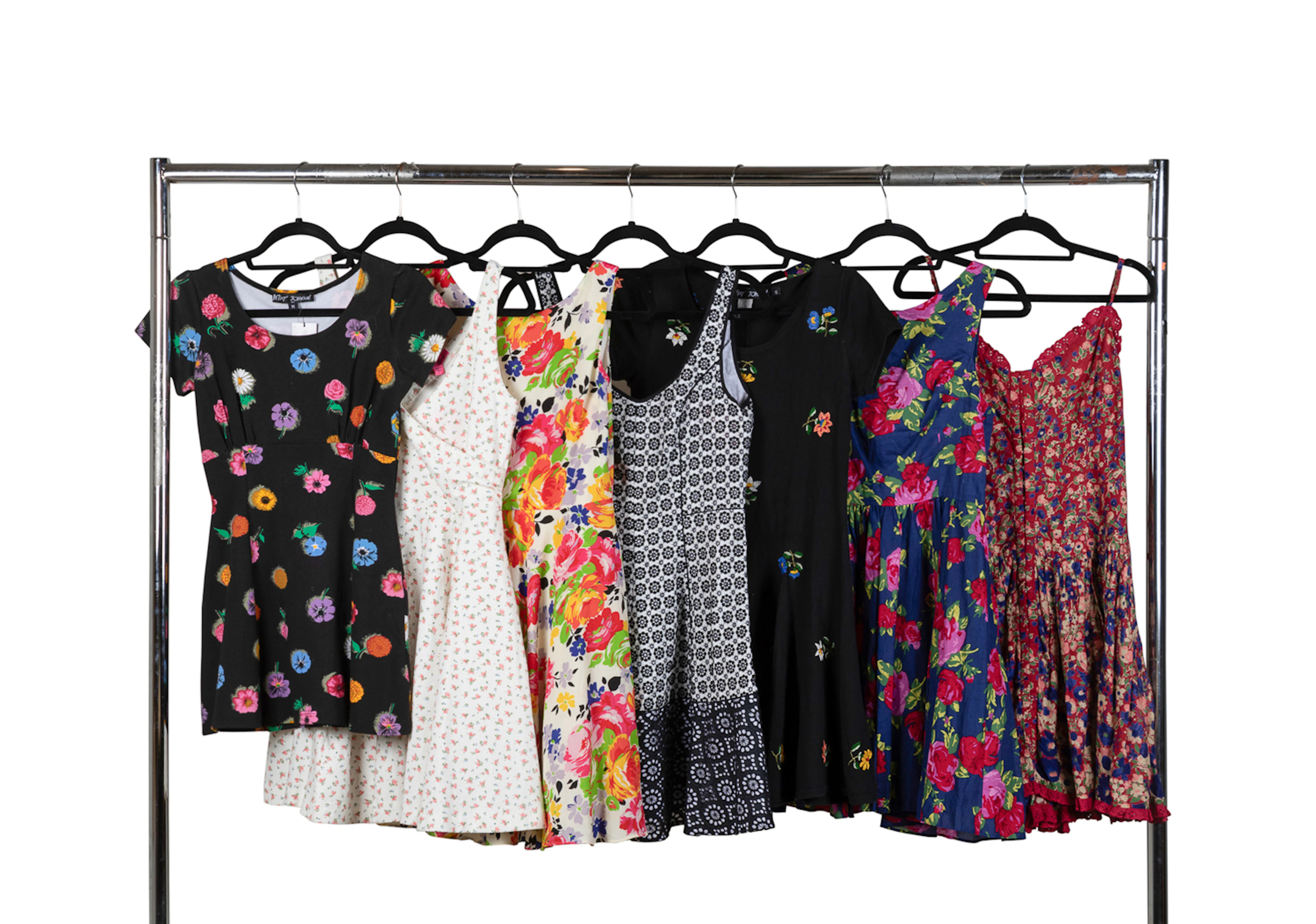 Seven Betsey Johnson Floral Dresses 1990s - 2000s