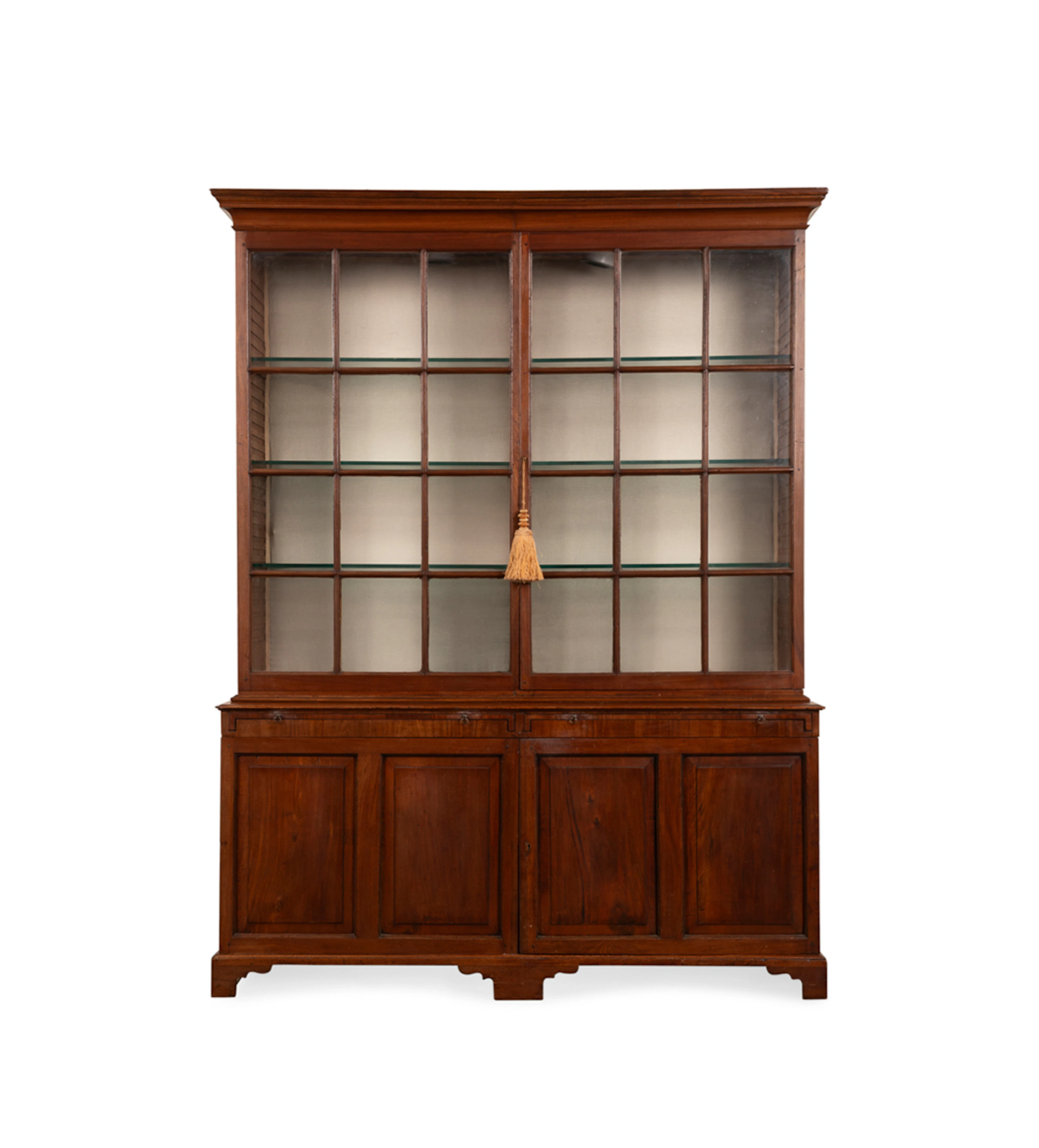 Georgian Style Mahogany Glass Door Cabinet