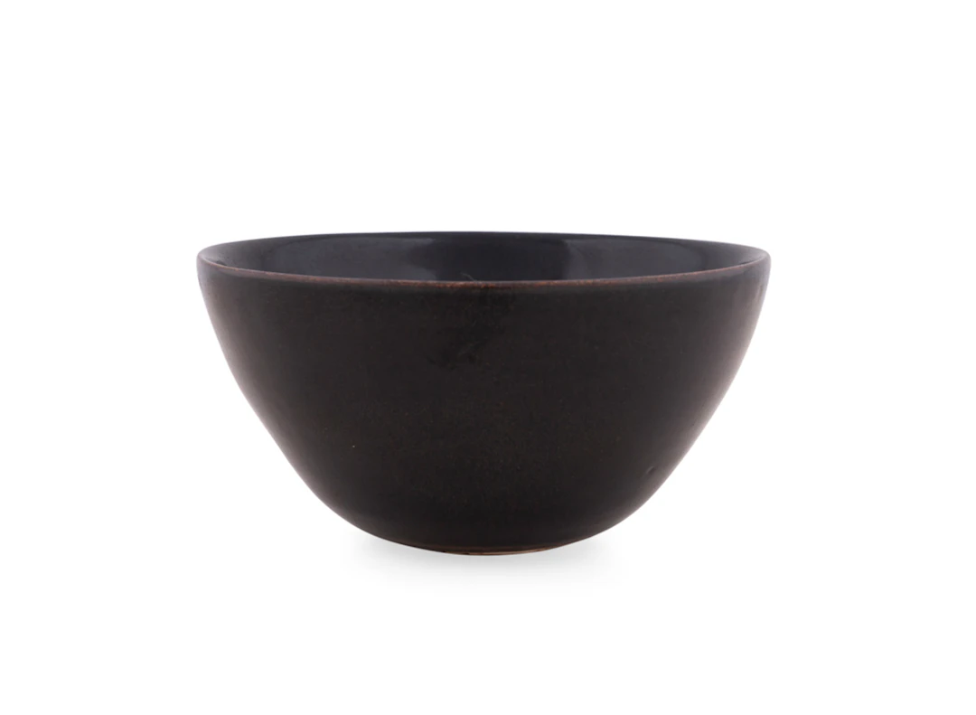 19th C. Jizhou Black with Leaf Pattern Ceramic Bowl