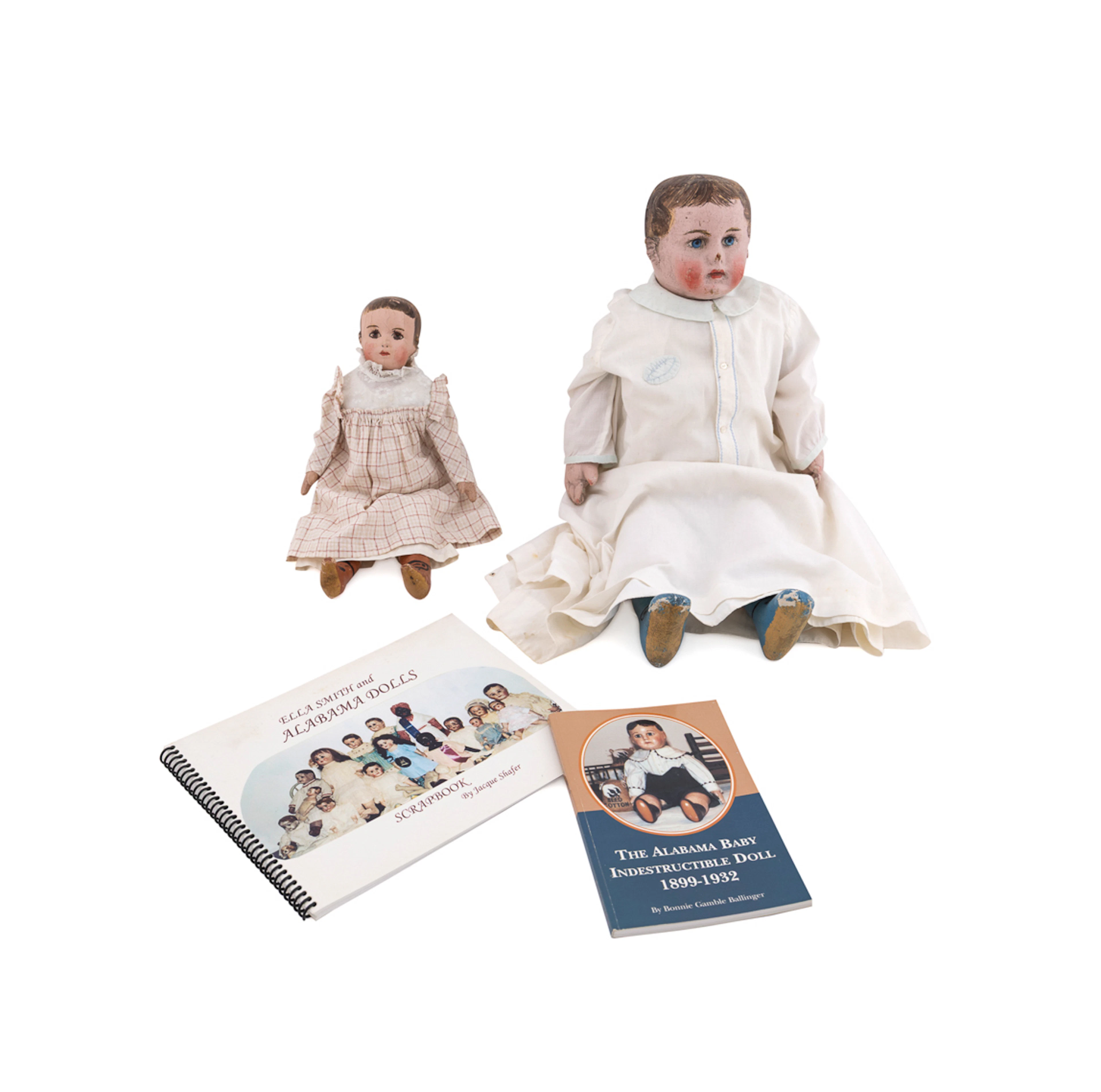 Two Ella Smith Alabama Baby Dolls, Early 20th C.