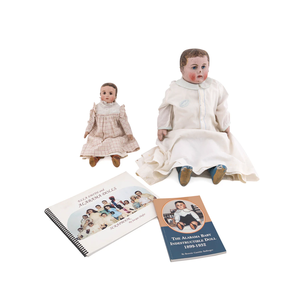 Two Ella Smith Alabama Baby Dolls, Early 20th C.
