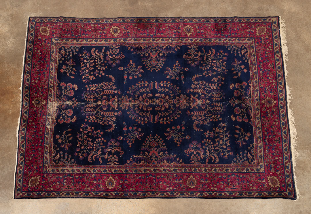 Persian Mahal Rug, 20th C., Blue/Pink/Red