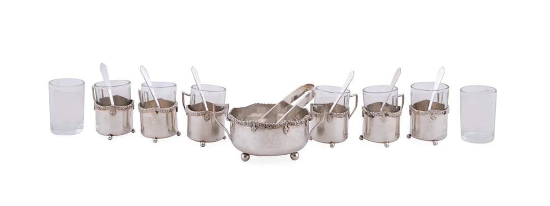 22PC Persian (Iranian) .875 Silver Tea Set
