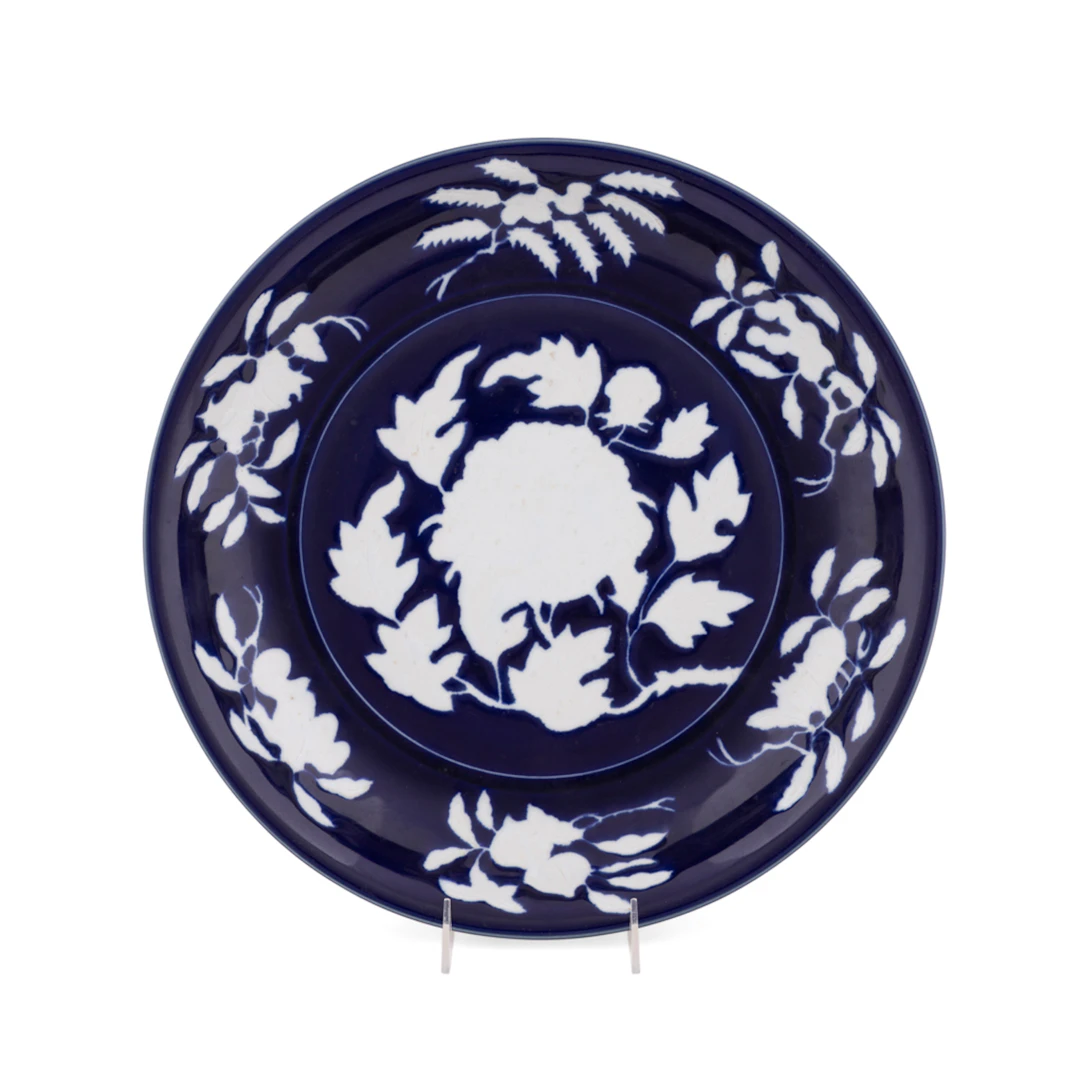 Chinese Blue & White Peony Motif Porcelain Bowl