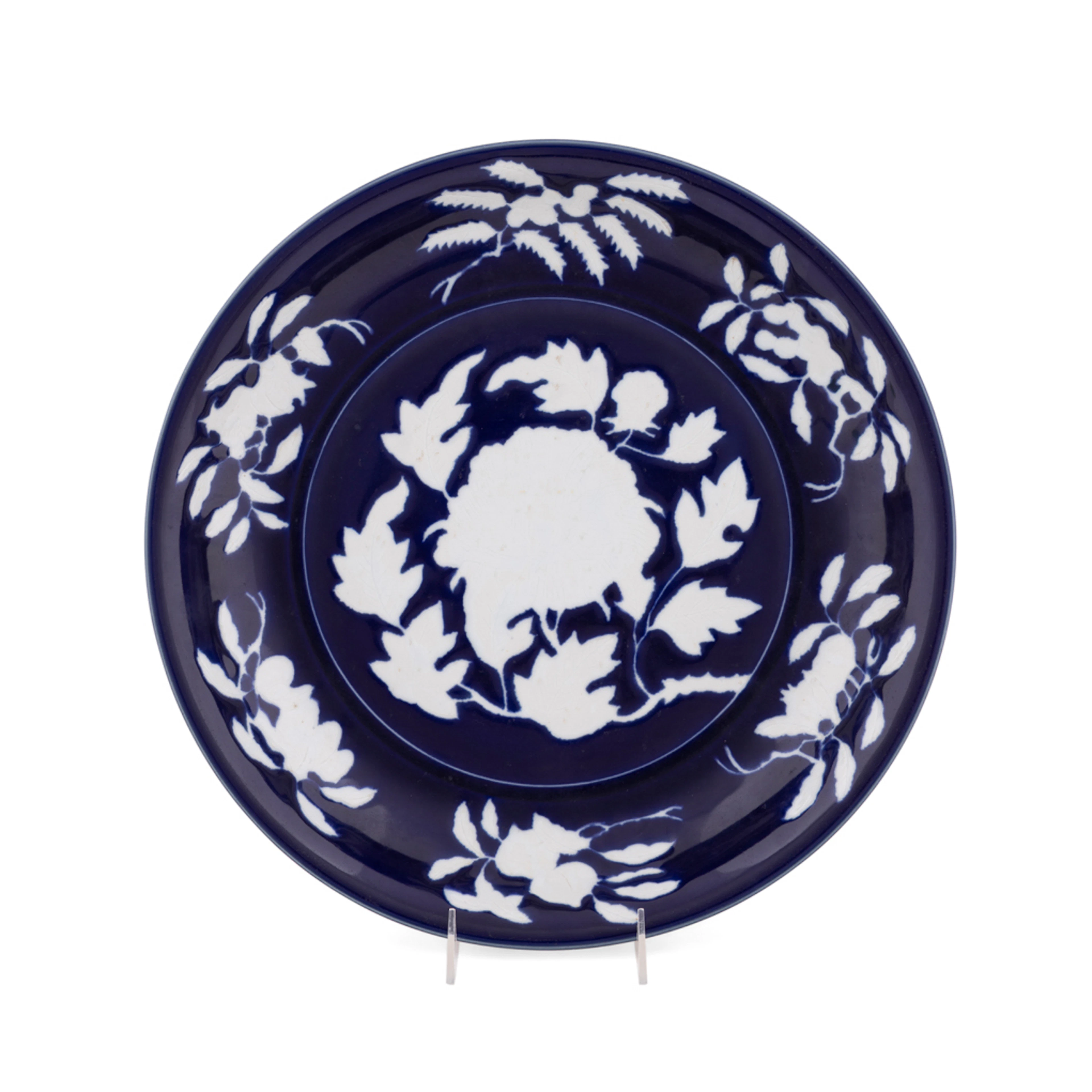 Chinese Blue & White Peony Motif Porcelain Bowl