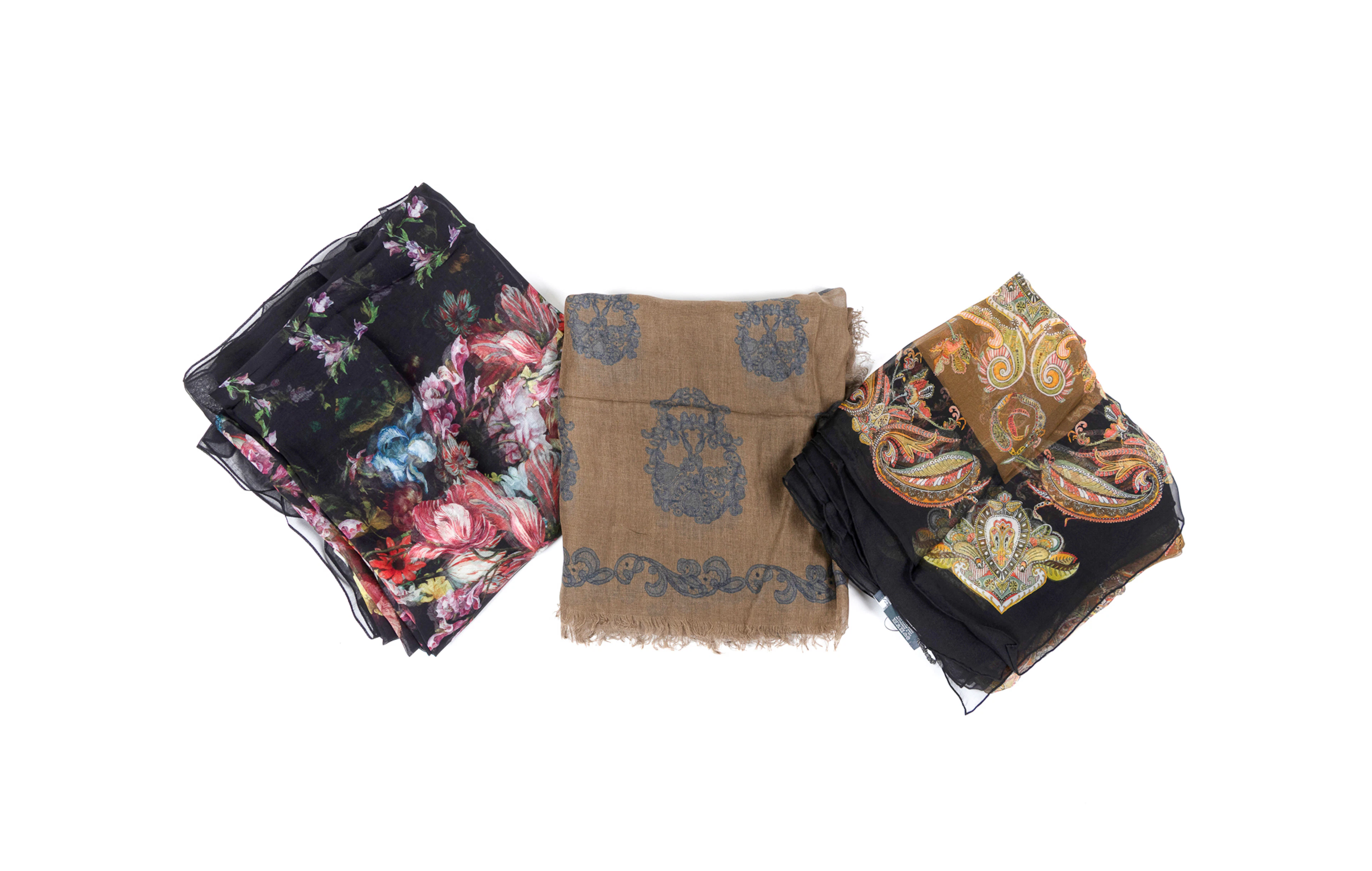 Alexander McQueen, Three Silk Scarves