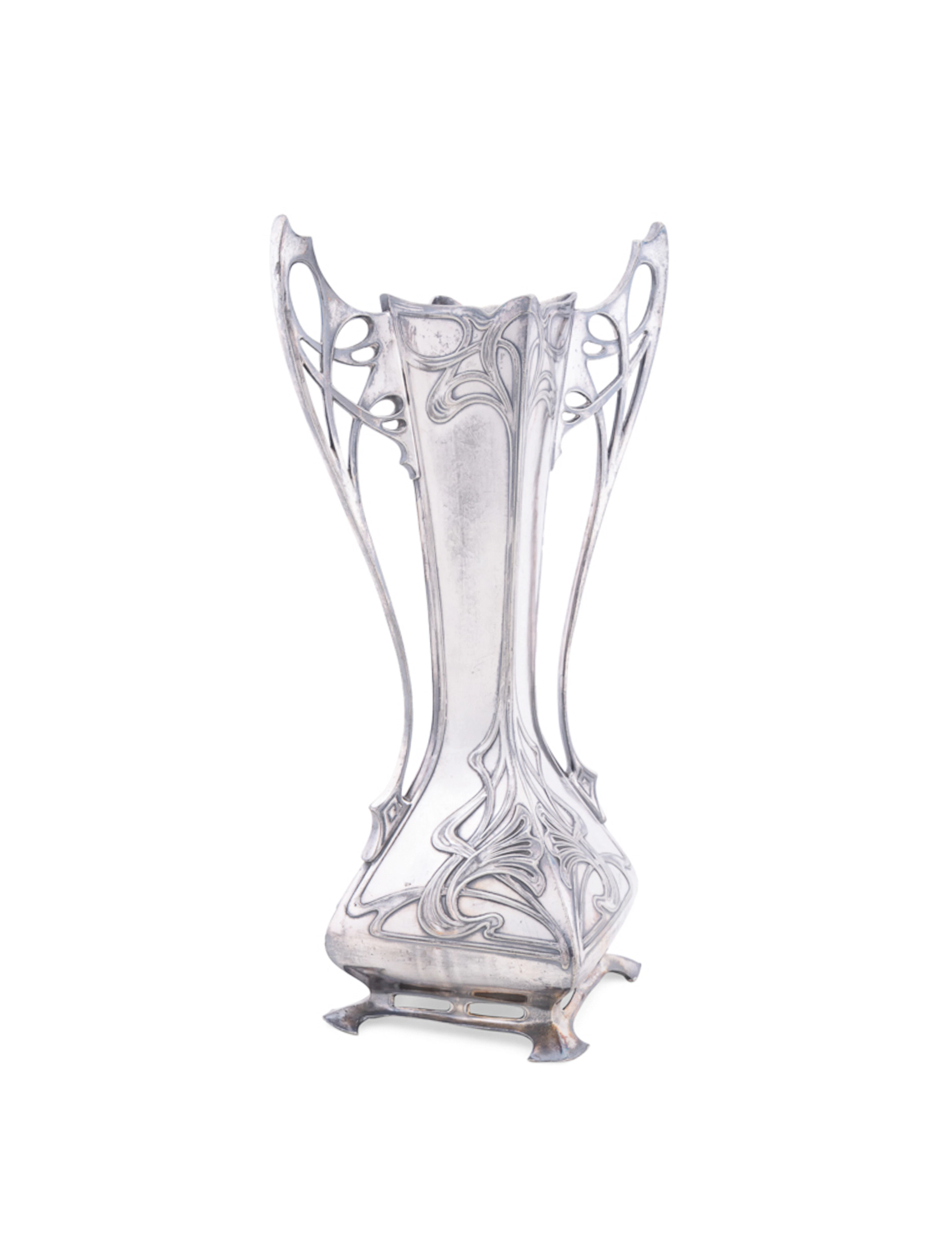 WMF Art Nouveau Silverplate Vase, C. 1900