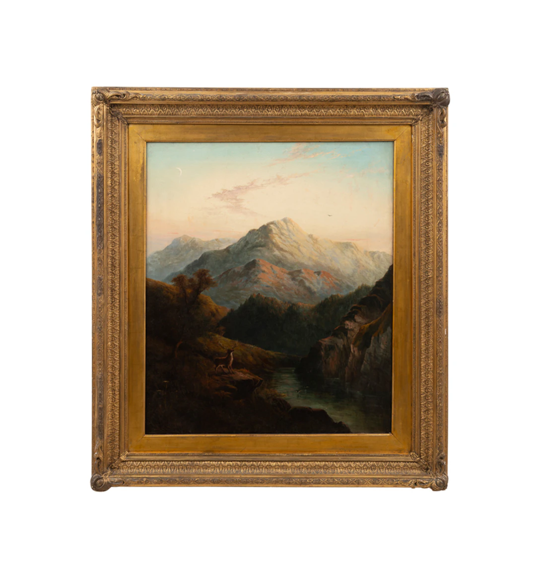 Cont. School, Landscape with Stag, 19th/20th C.