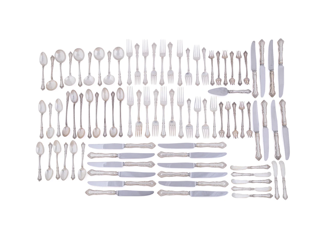 Watson, "Foxhall" Sterling Silver Flatware for 7, Mid-20th Century, American