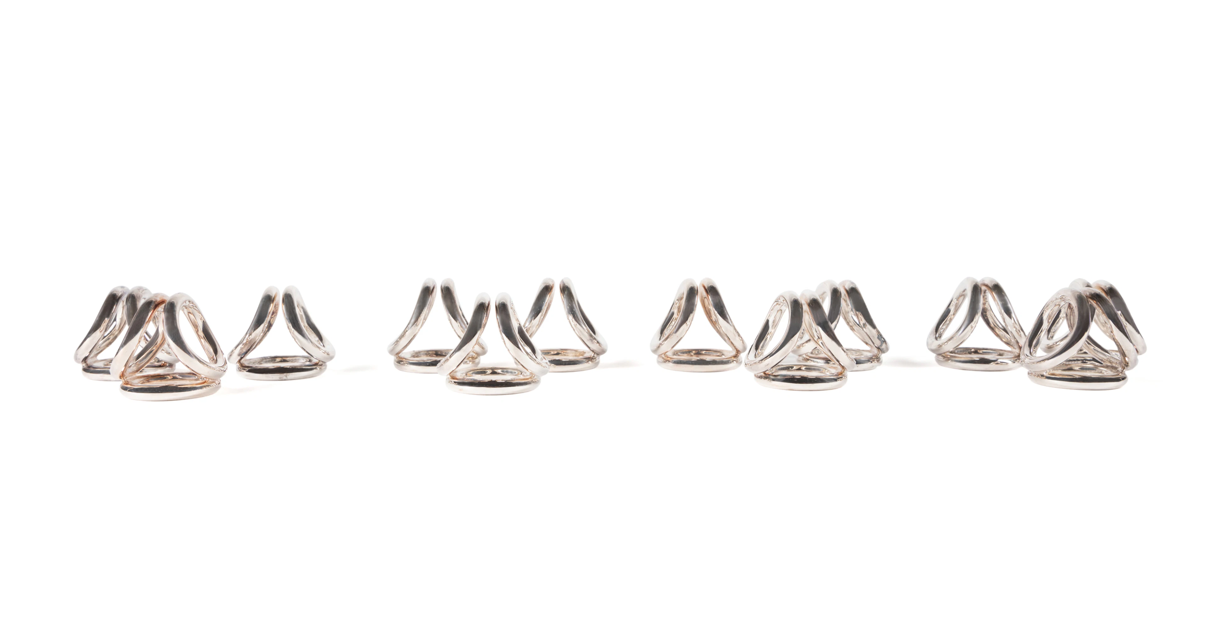 12 Christofle 'Vertigo' Silverplate Menu Holders