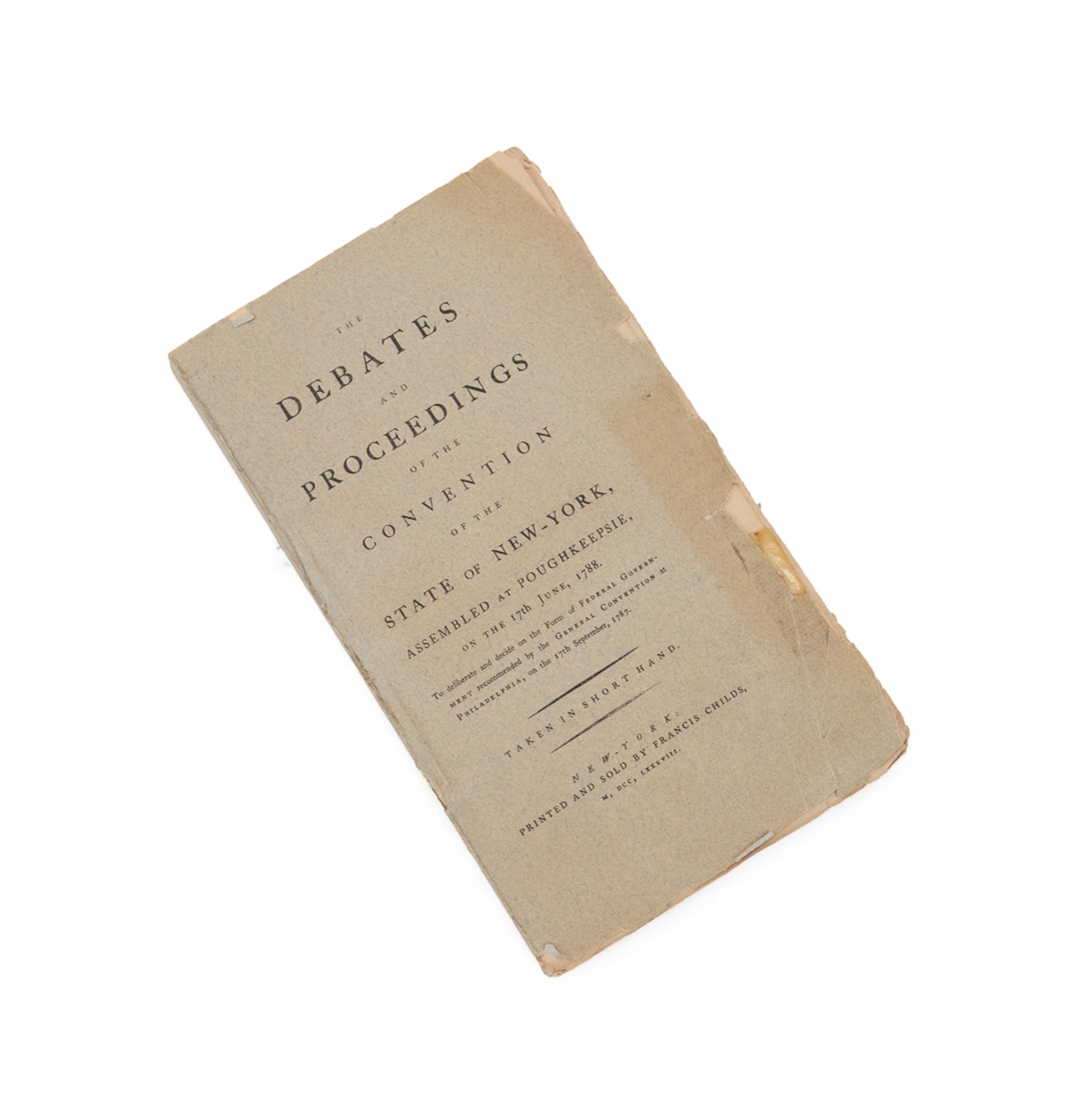 Hamilton, New York Convention Speeches, 1788