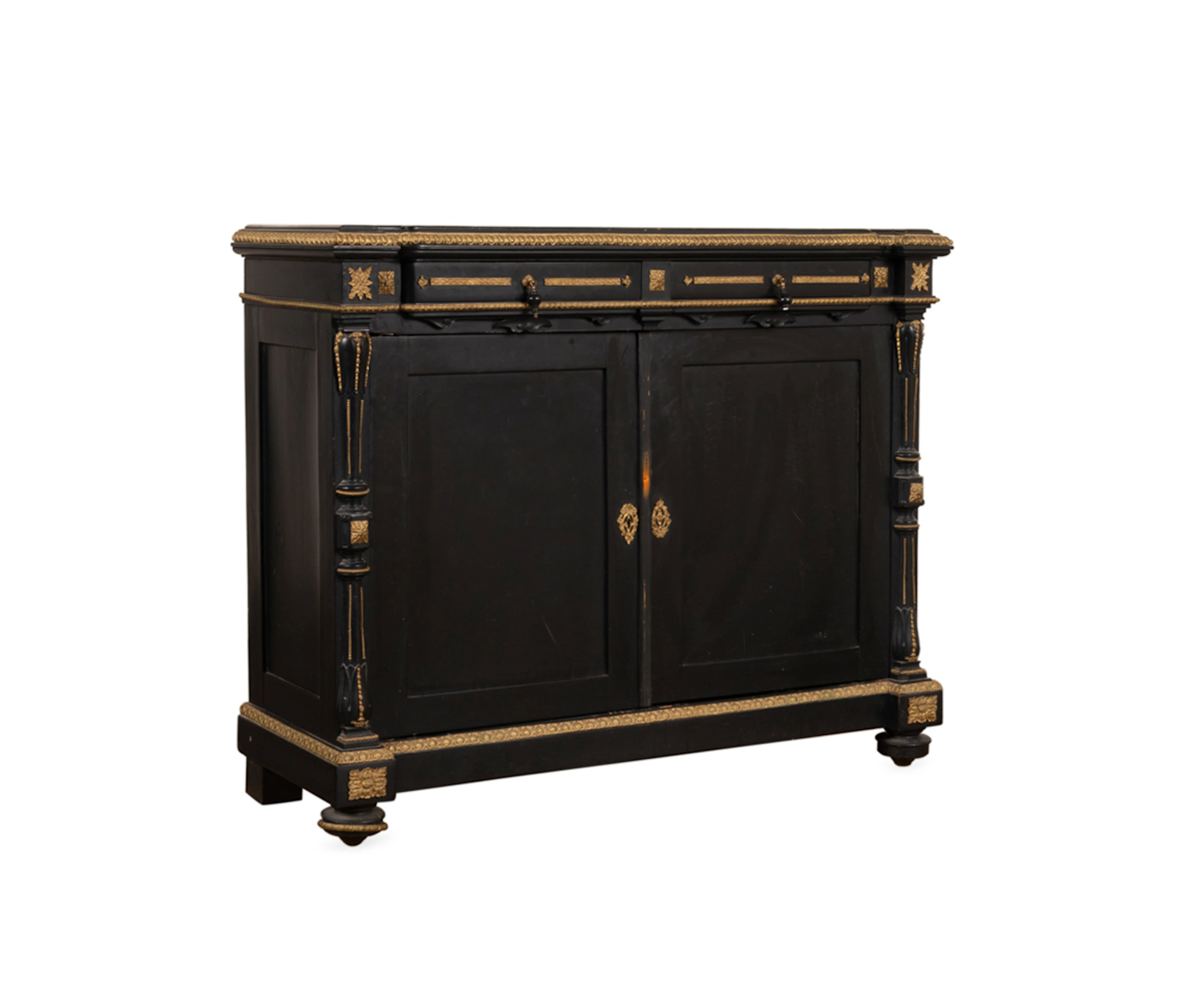 19th C. Napoleon III Style Painted Side Cabinet