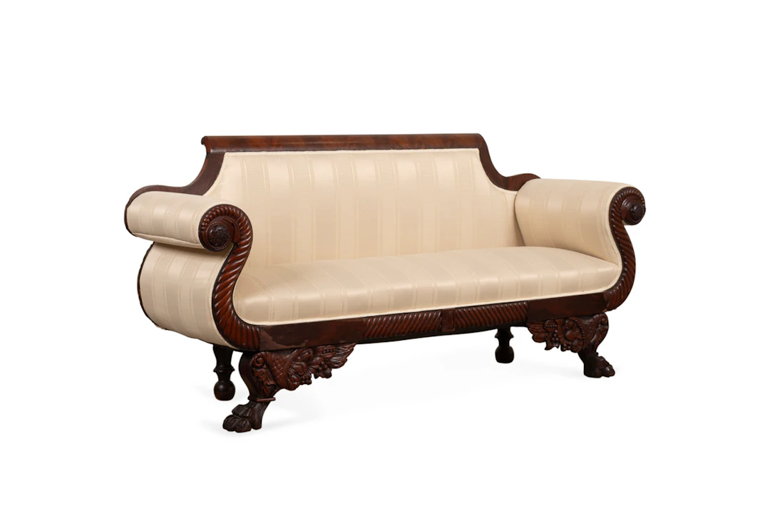Classical Style Mahogany Sofa, American