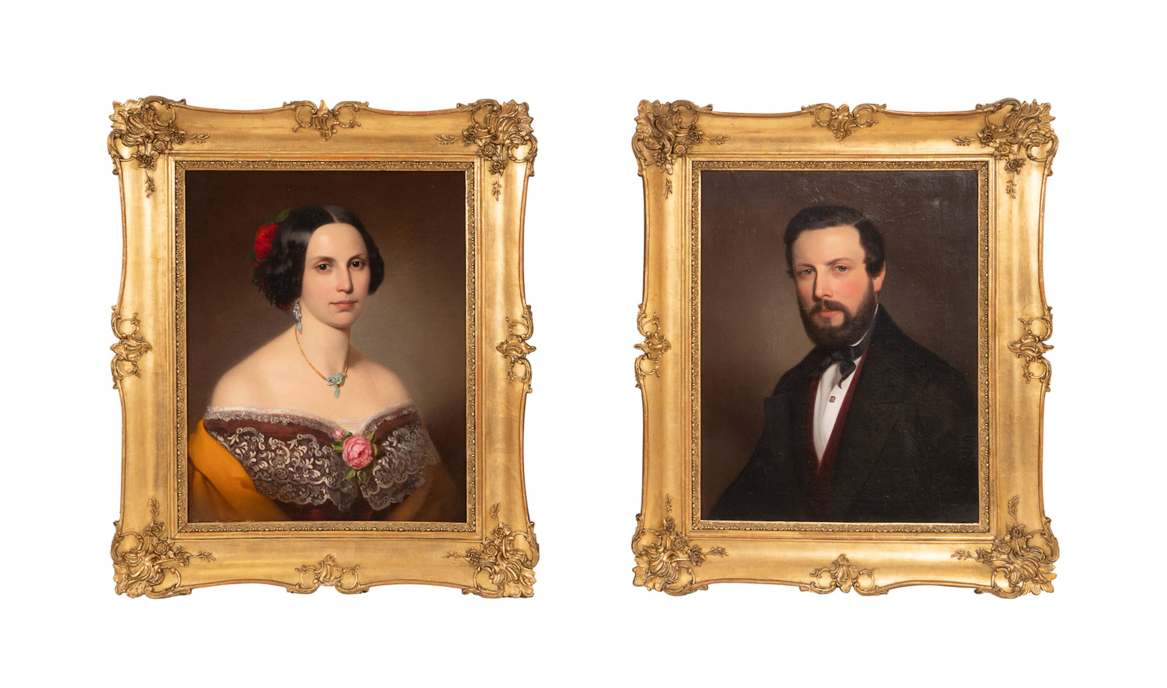 Schrotzberg (Manner), Pair of Portraits, 19th C.
