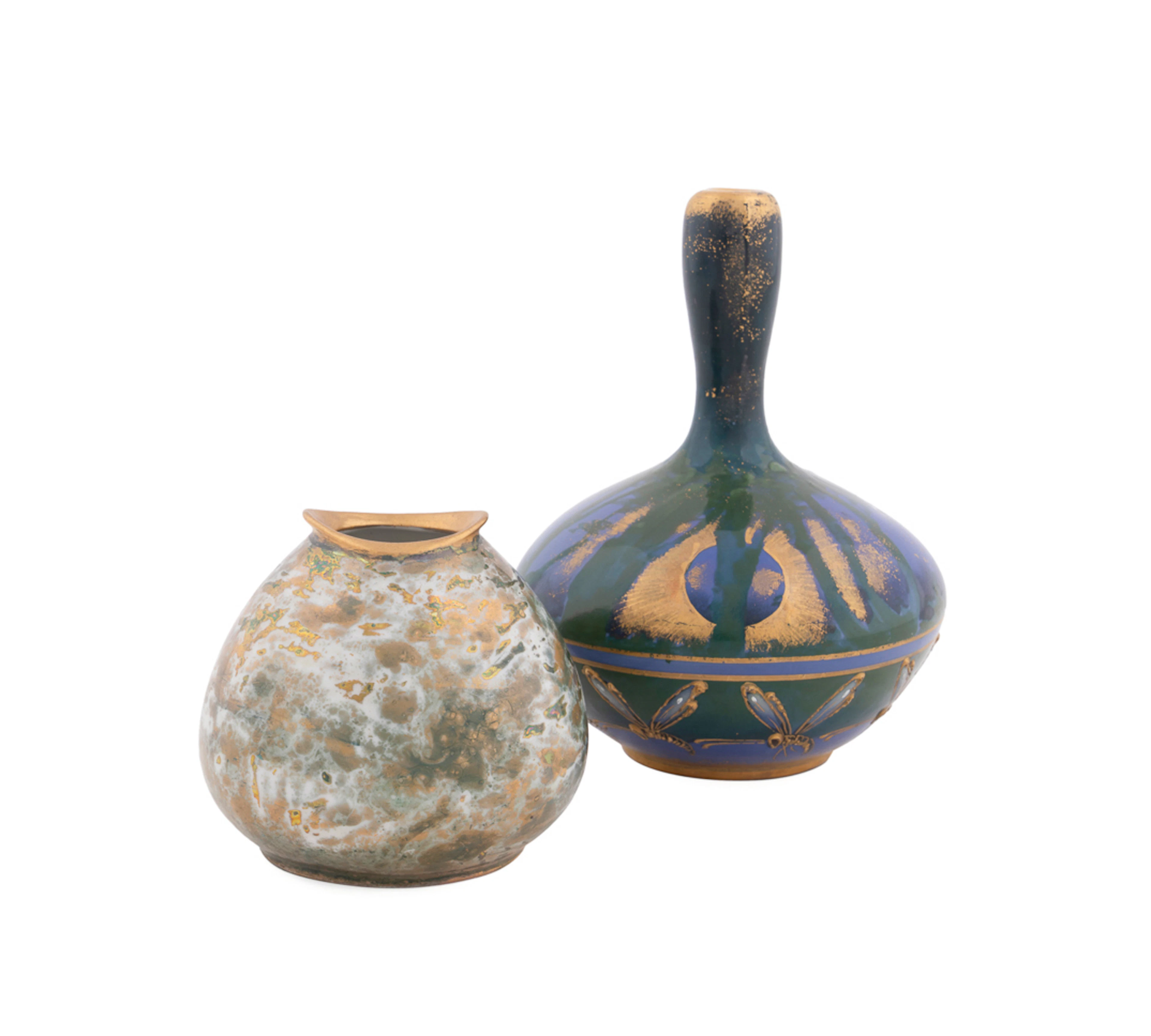 Imperial Amphora Art Nouveau Vase & An RS Vase