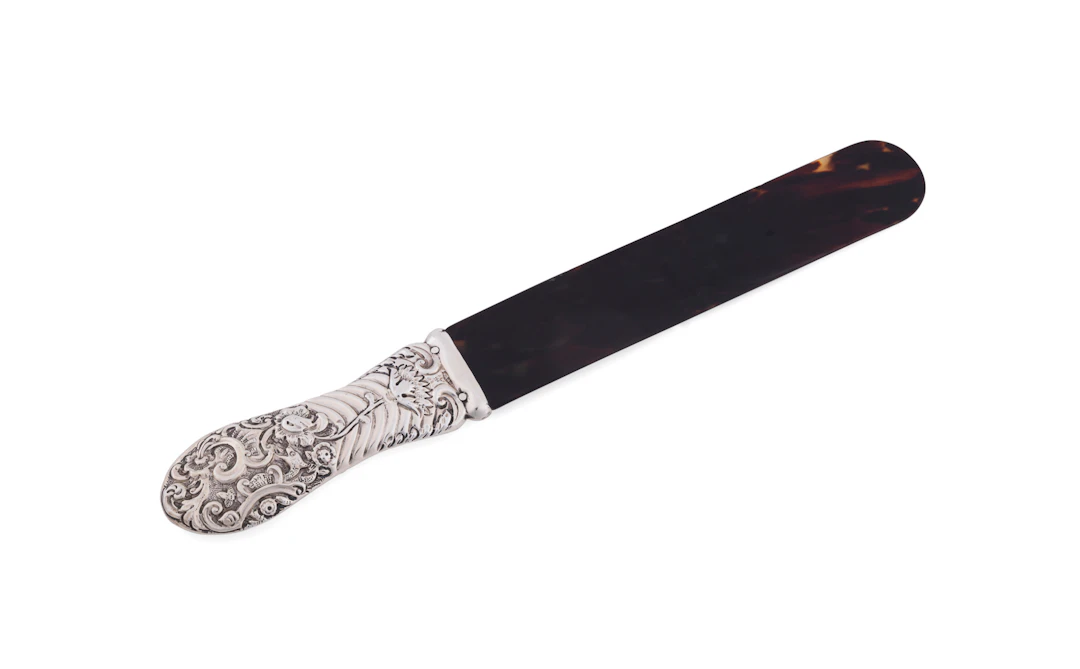 Victorian Sterling & Shell Page Turner, 1900