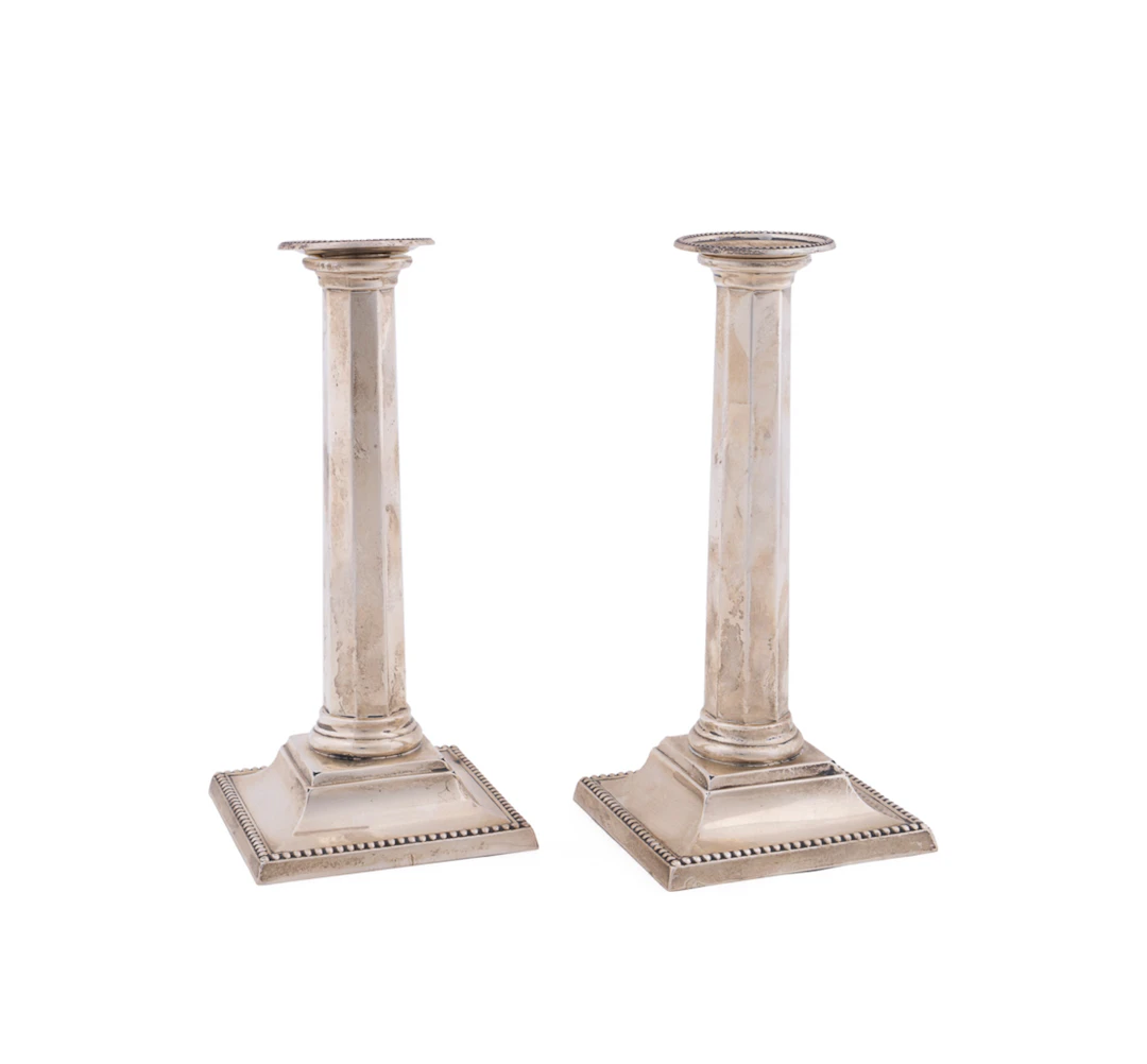 Pair of George V Sterling Candlesticks, 1918