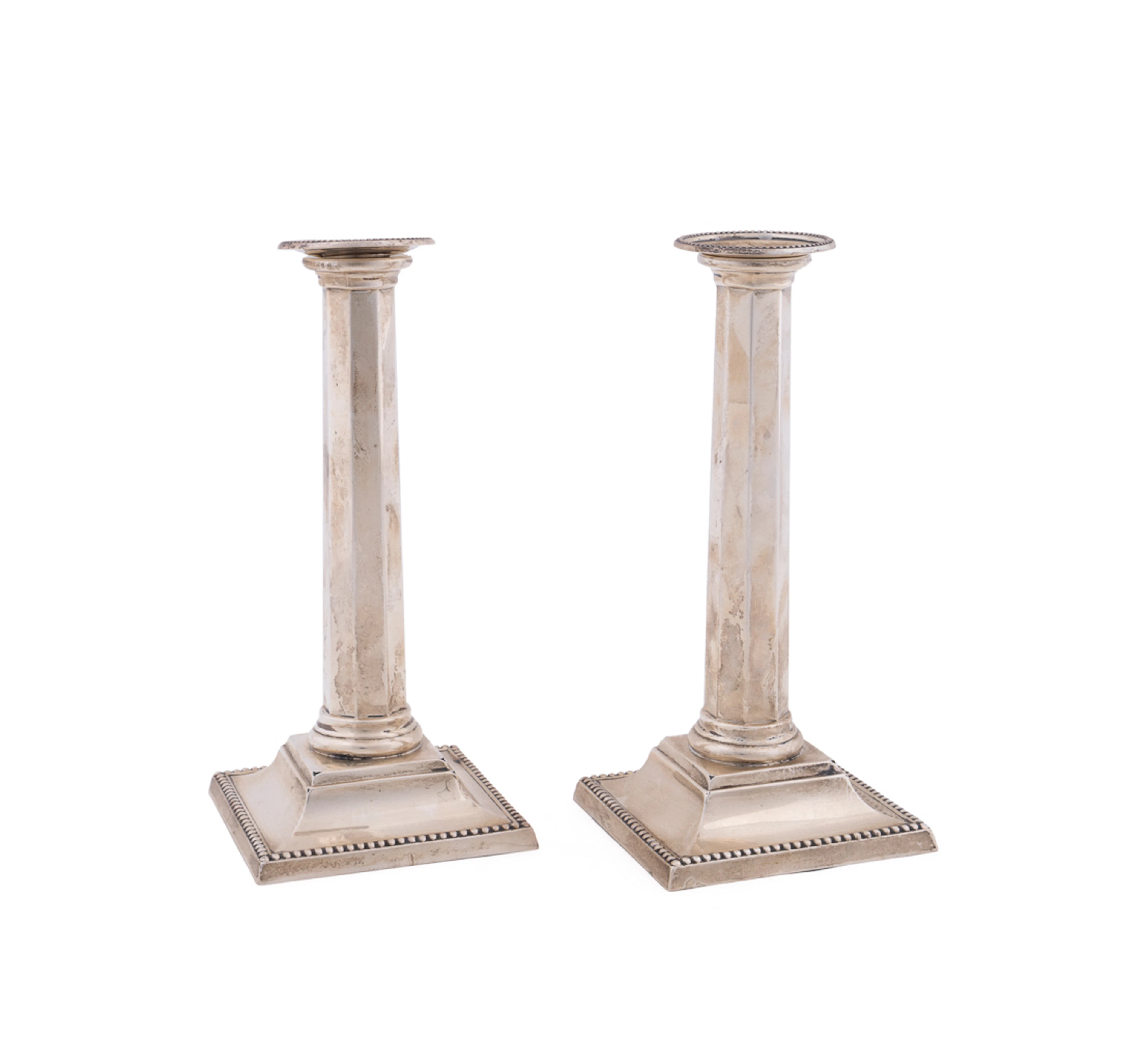 Pair of George V Sterling Candlesticks, 1918