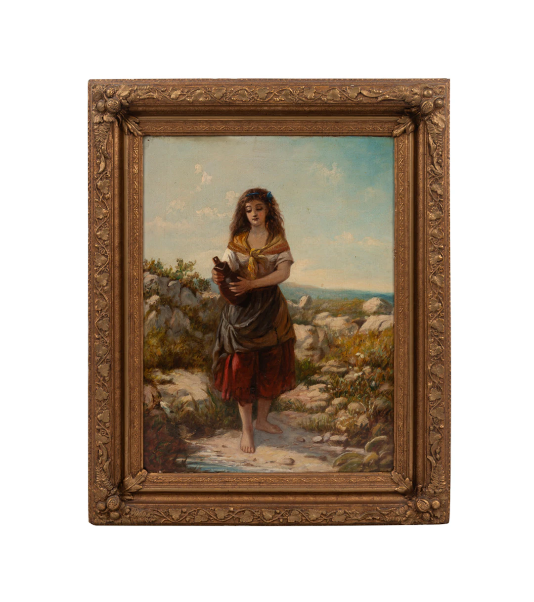 Continental School, Woman Fetching Water, 19th C.