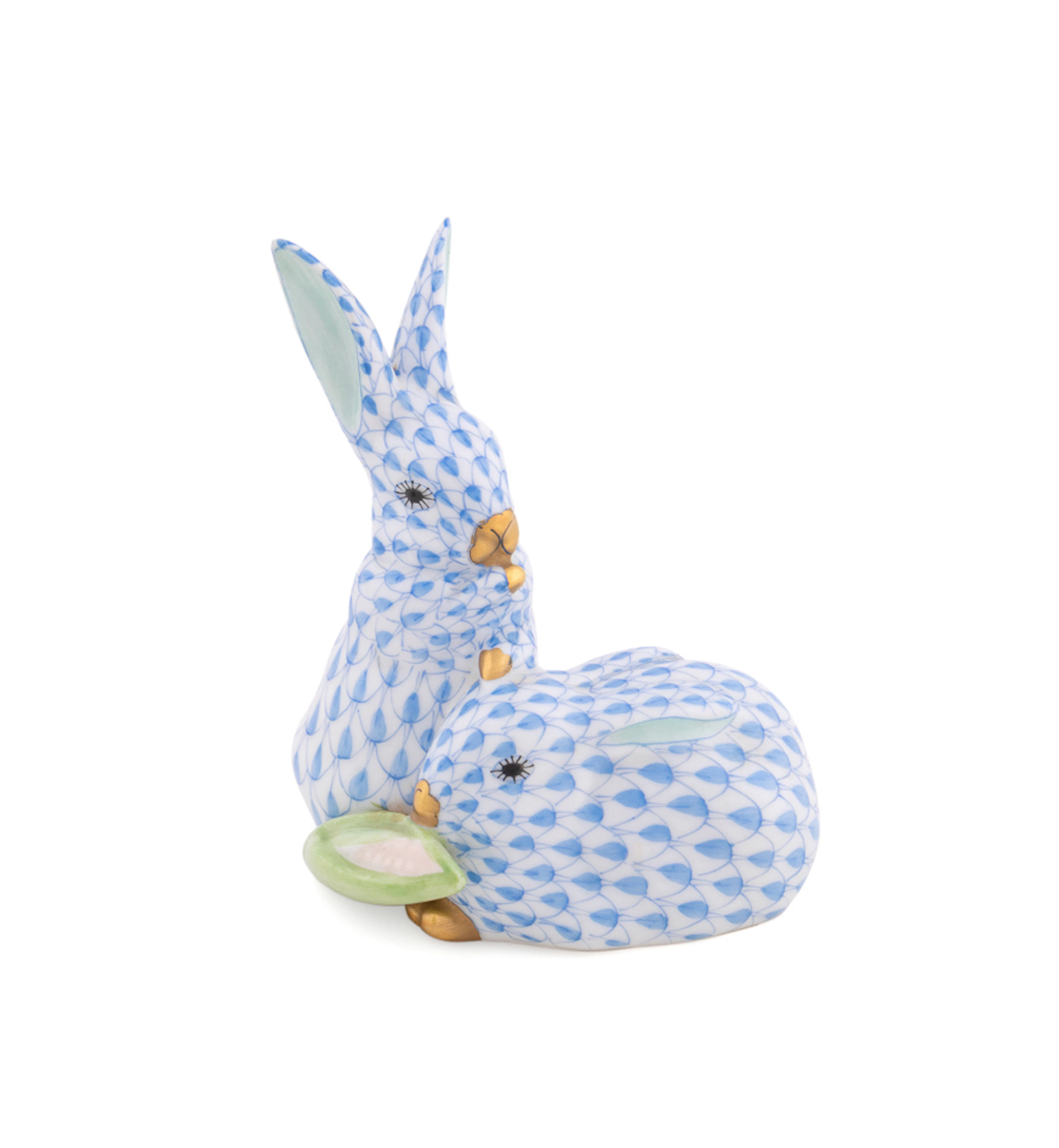 Herend "Pair of Rabbits With Corn" Figure