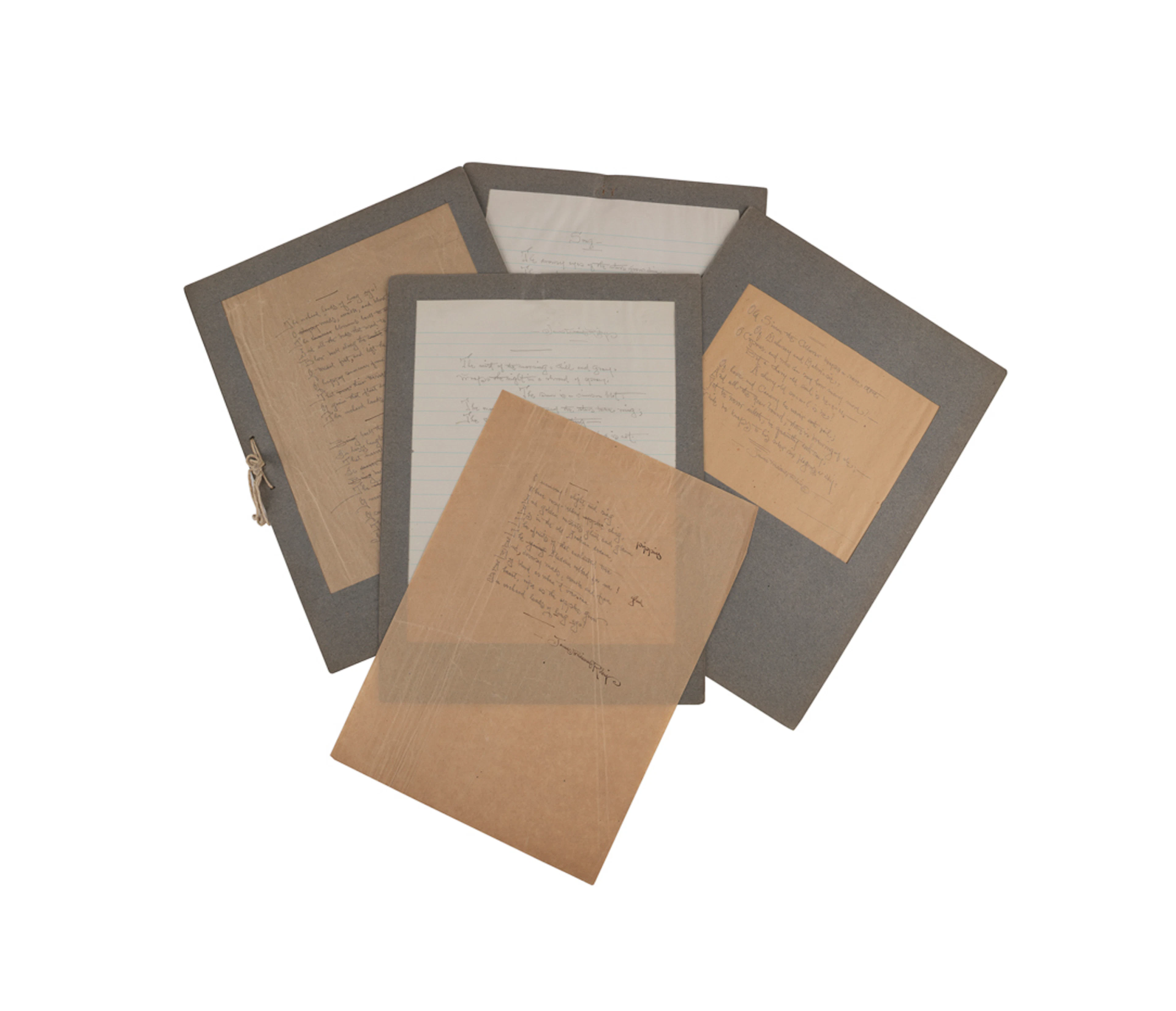J. Whitcomb Riley, Five Handwritten Poems