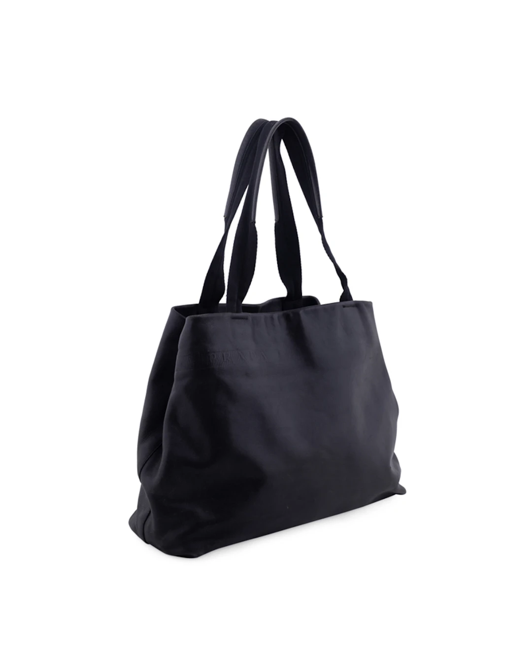 Vintage Prada Black Leather Shoulder Bag