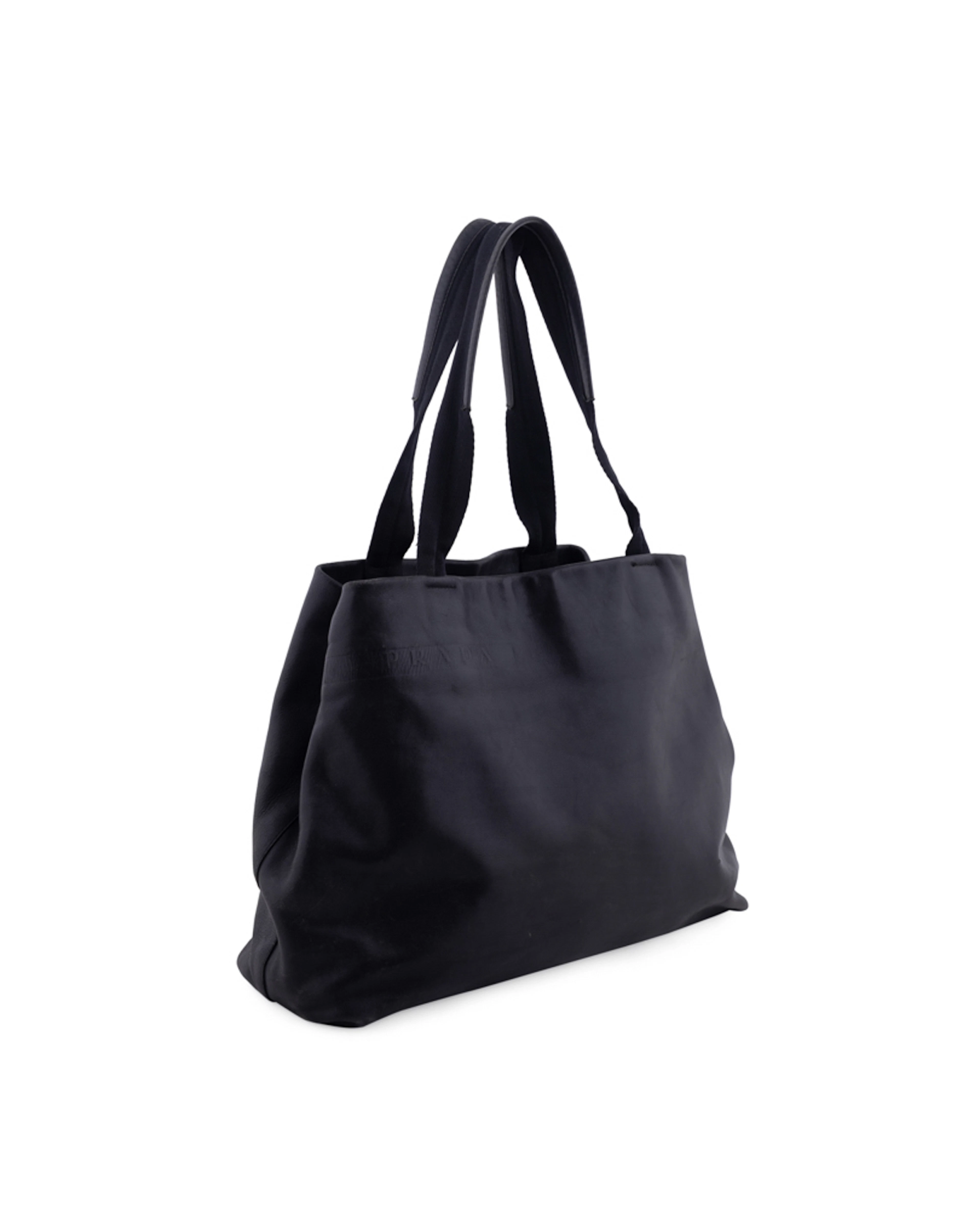 Vintage Prada Black Leather Shoulder Bag
