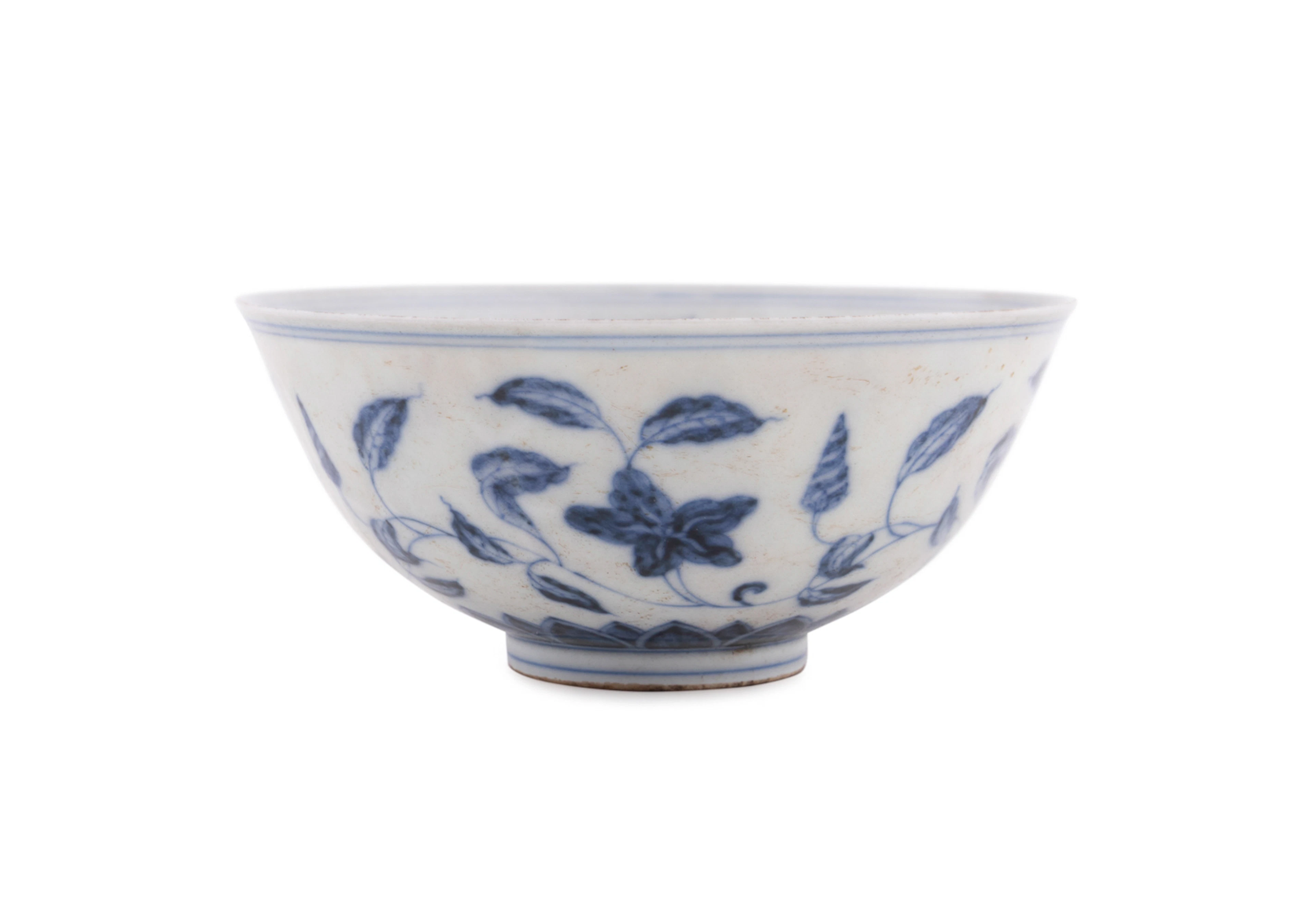 19th/20th C. Blue & White Trailing Flower Bowl