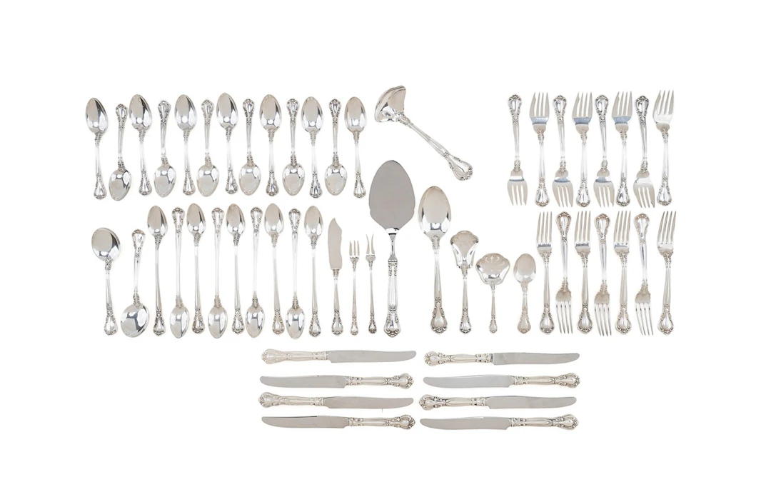Gorham, 56 Pieces of "Chantilly" Silver Flatware