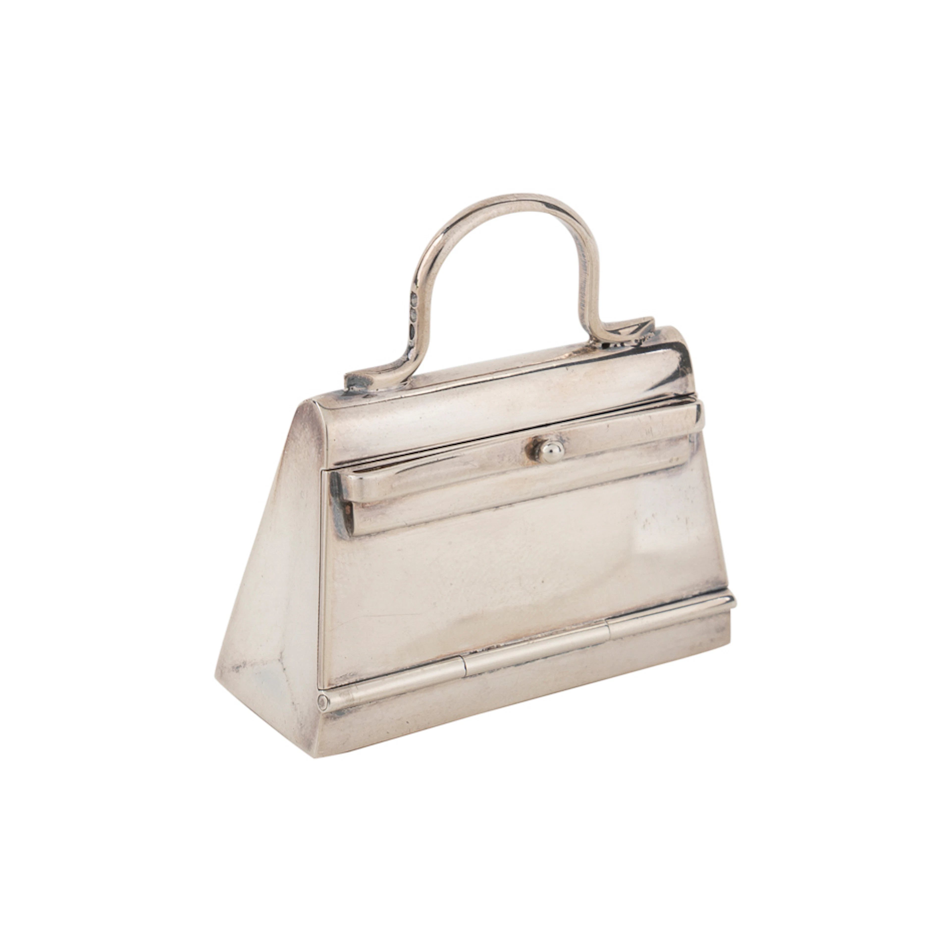 Hermes Sterling Silver "Kelly" Pillbox