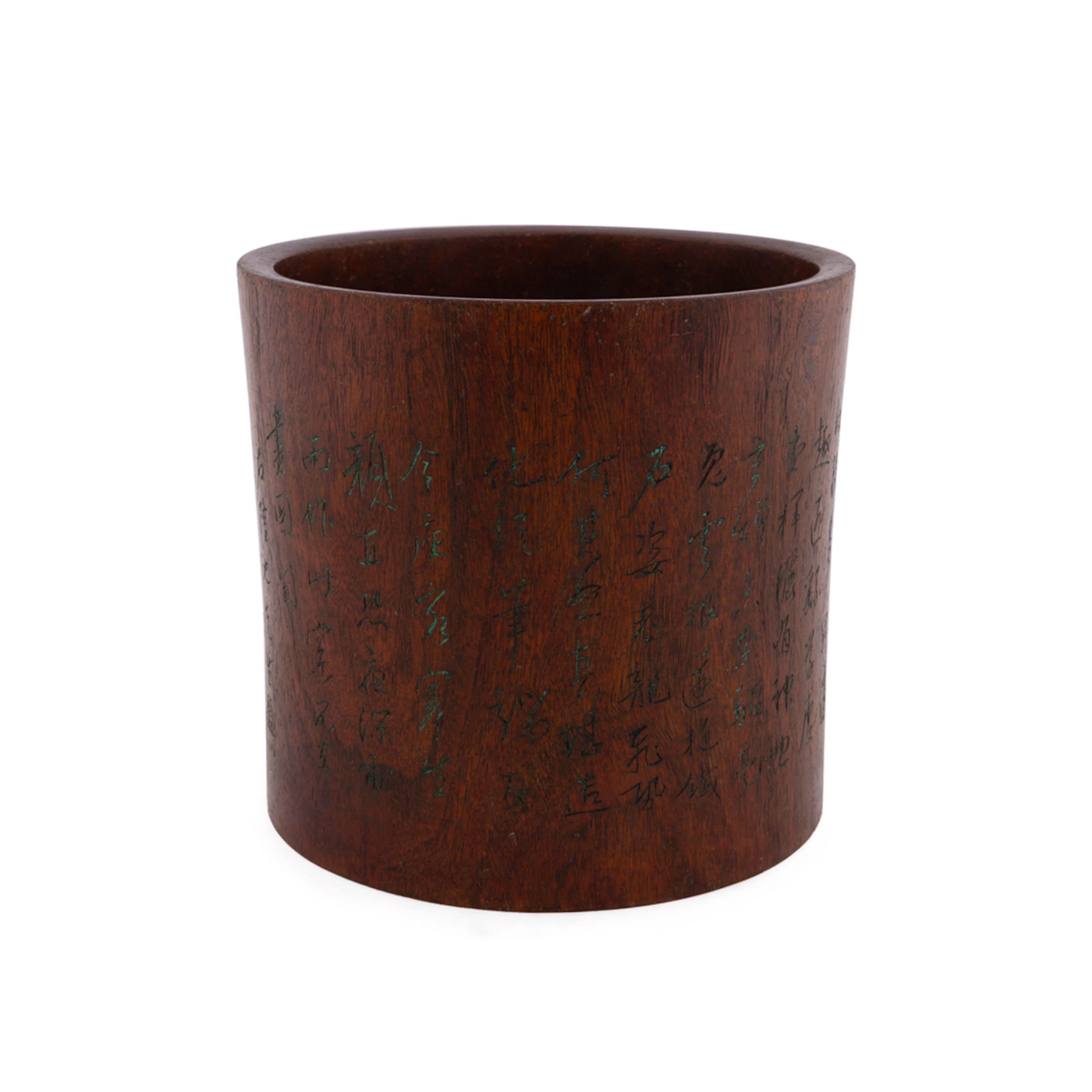 19th C. Chinese Hardwood Brush Pot