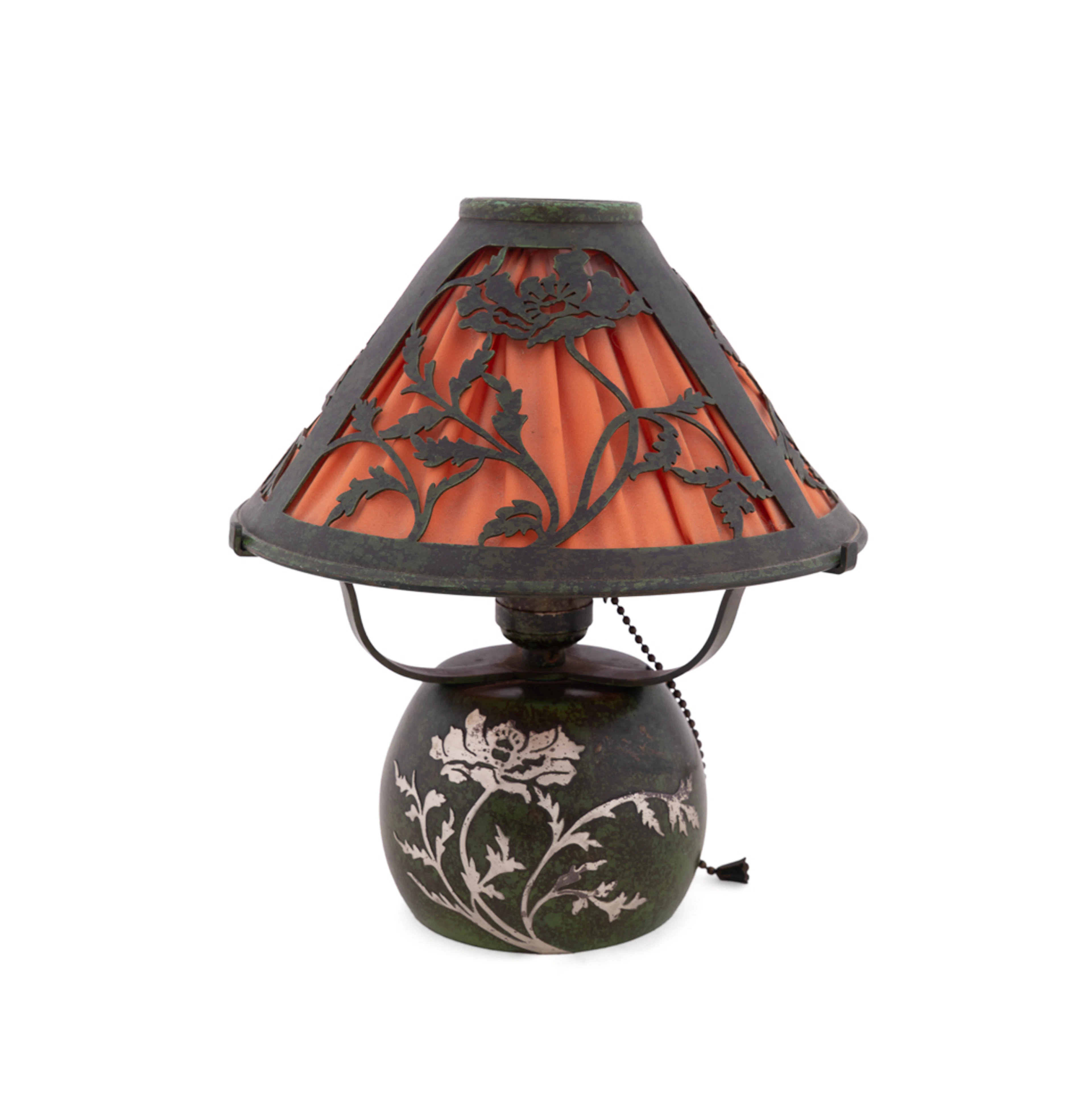 Heintz Art Metal Shop "Peony" Boudoir Lamp