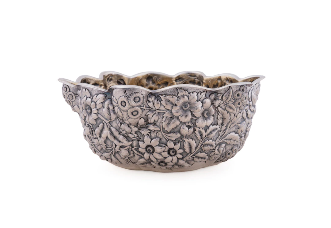 Whiting Repousse Sterling Silver Bowl, C. 1895