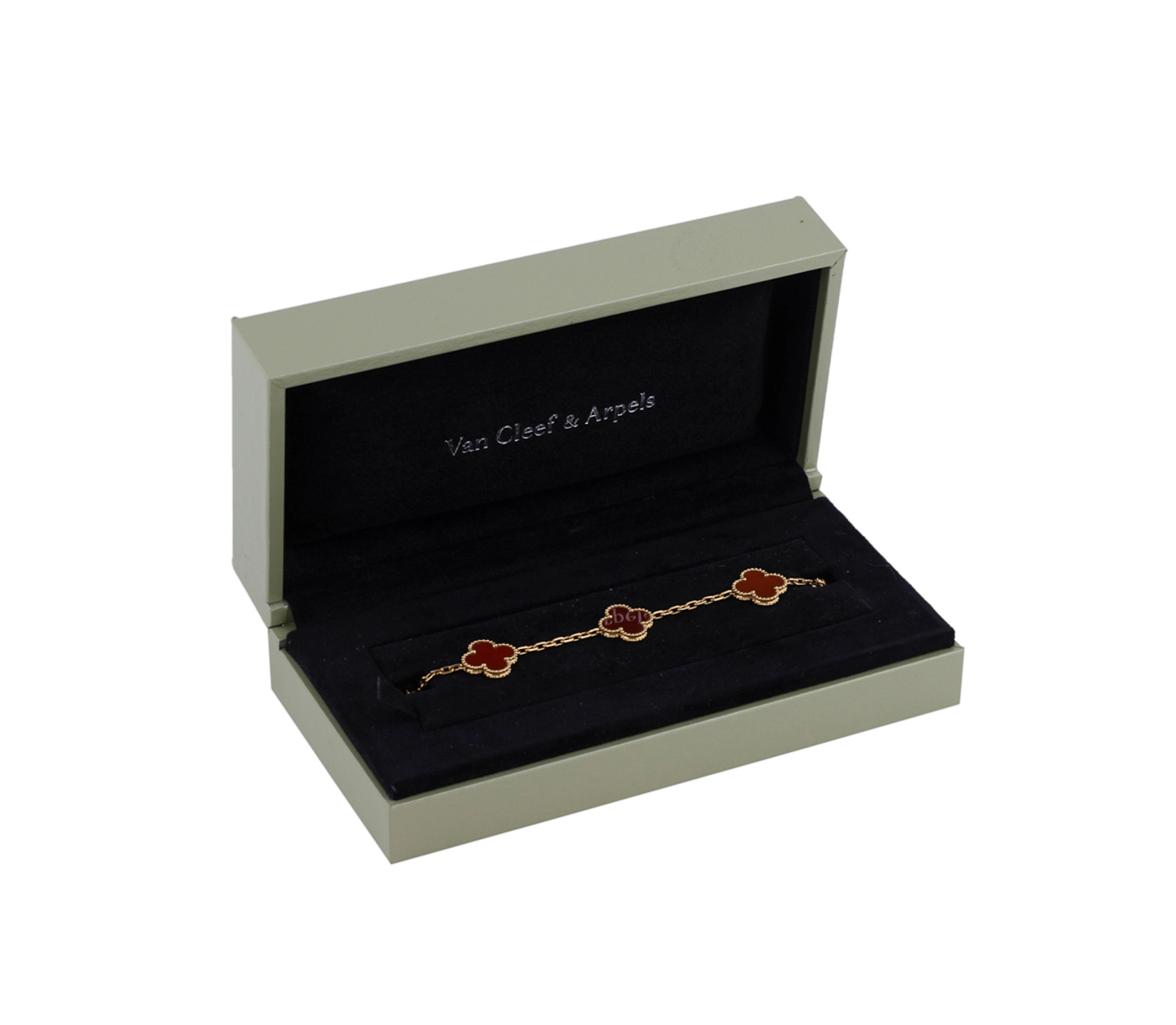 Van Cleef & Arpels, Carnelian Alhambra Bracelet