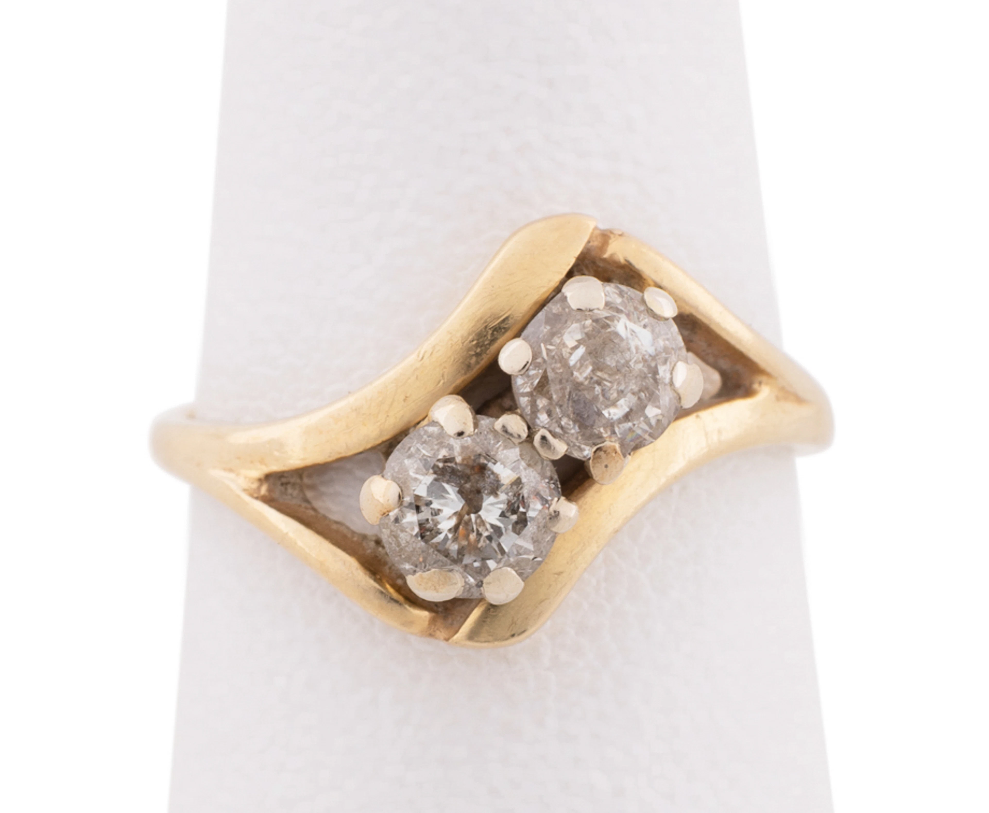 Double Diamond 14K Yellow Gold Ring