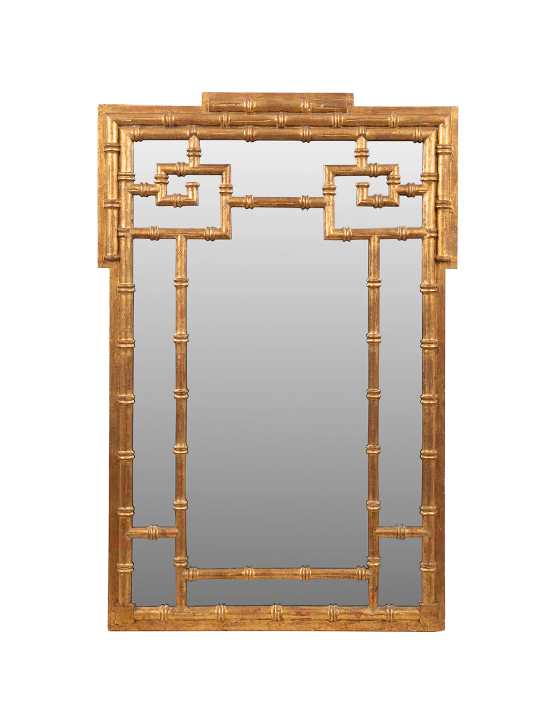LaBarge Giltwood Bamboo Motif Hanging Mirror