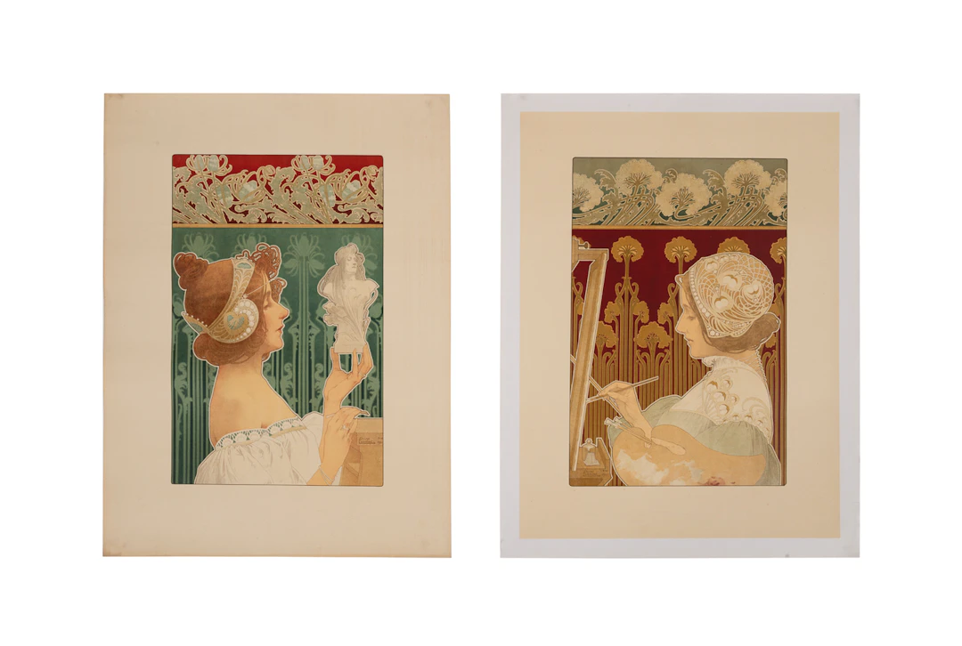 Privat-Livemont, Pair, Sculptress & Painter, 1901