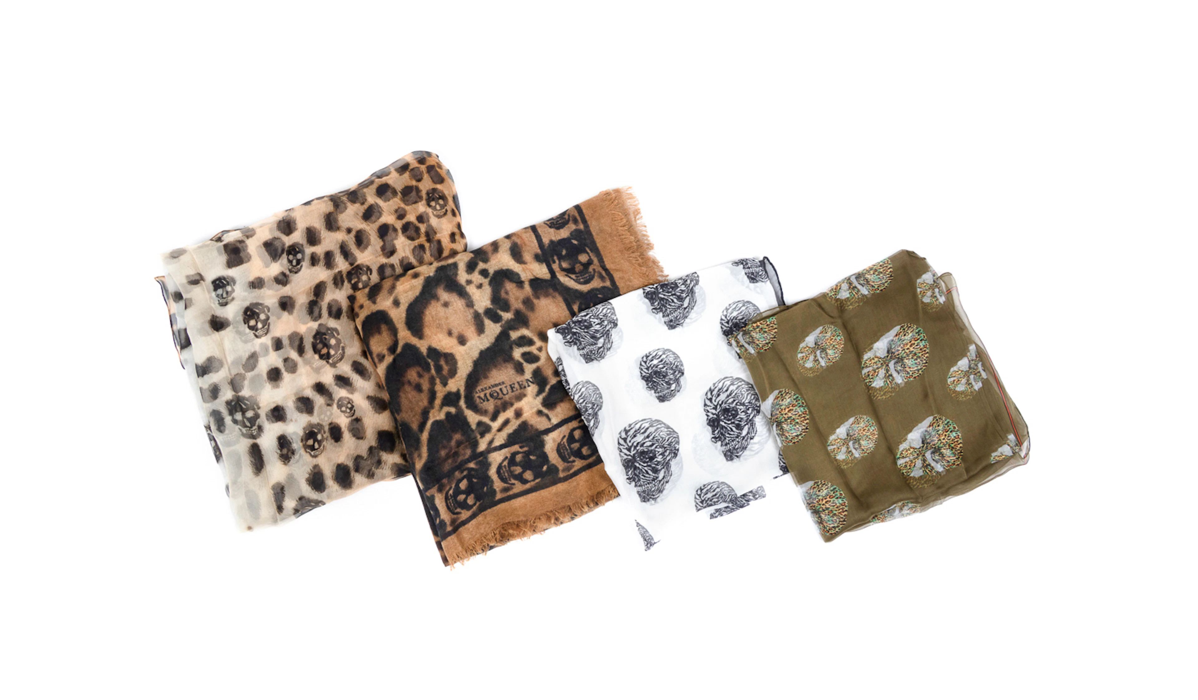 Alexander McQueen, Four Animal Print Scarves