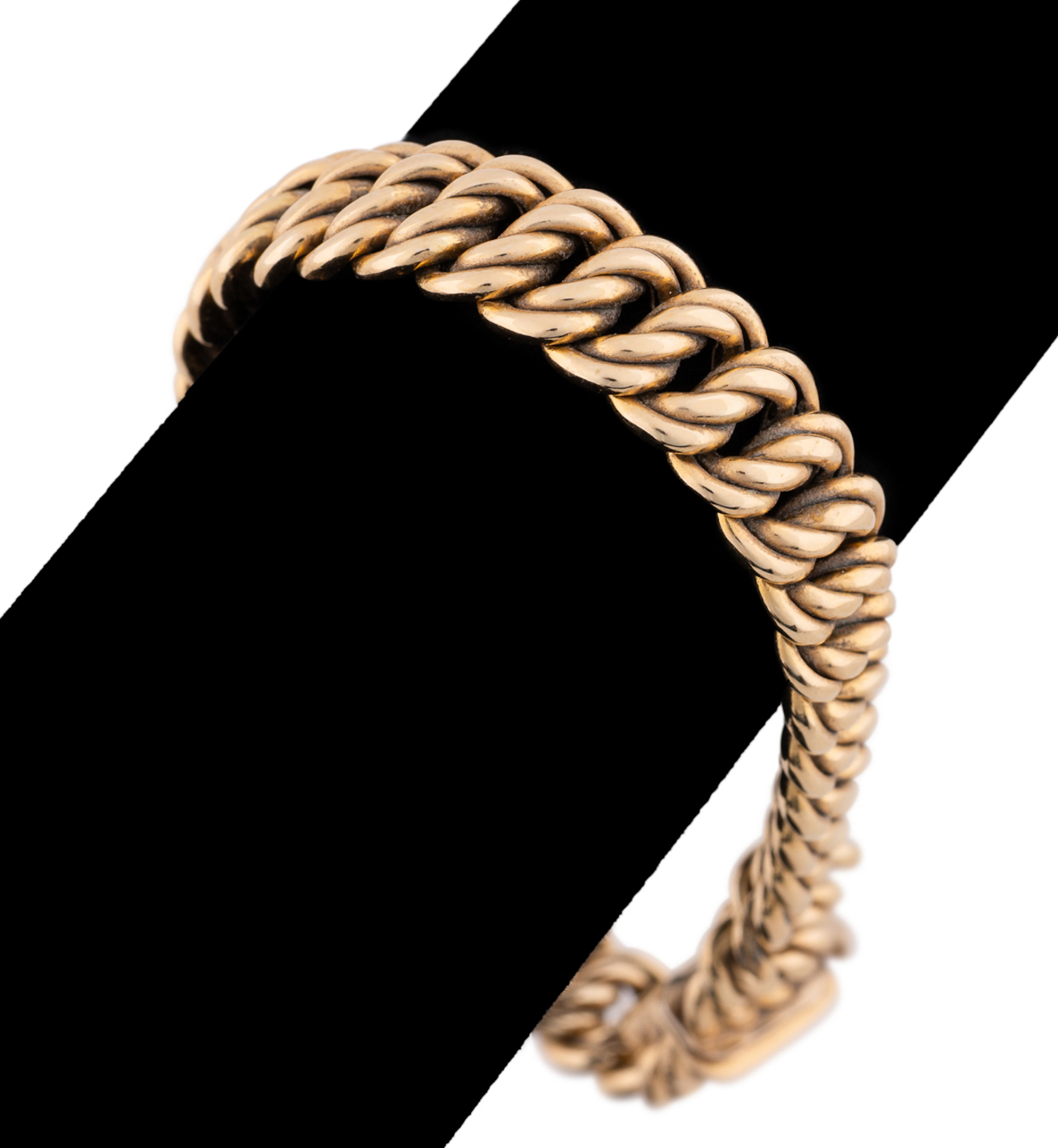 Double Curb Link 14K Yellow Gold bracelet