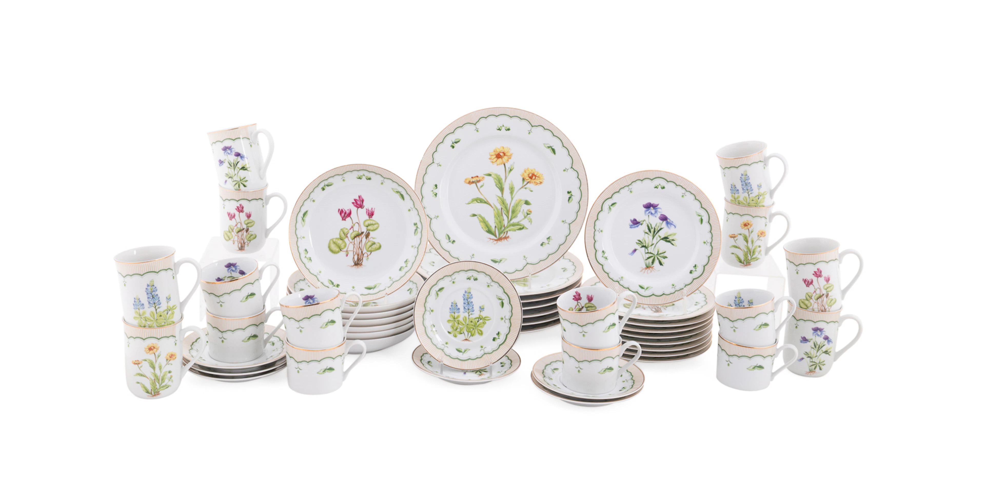Georges Briard, "Victorian Gardens" Dinnerware for 7