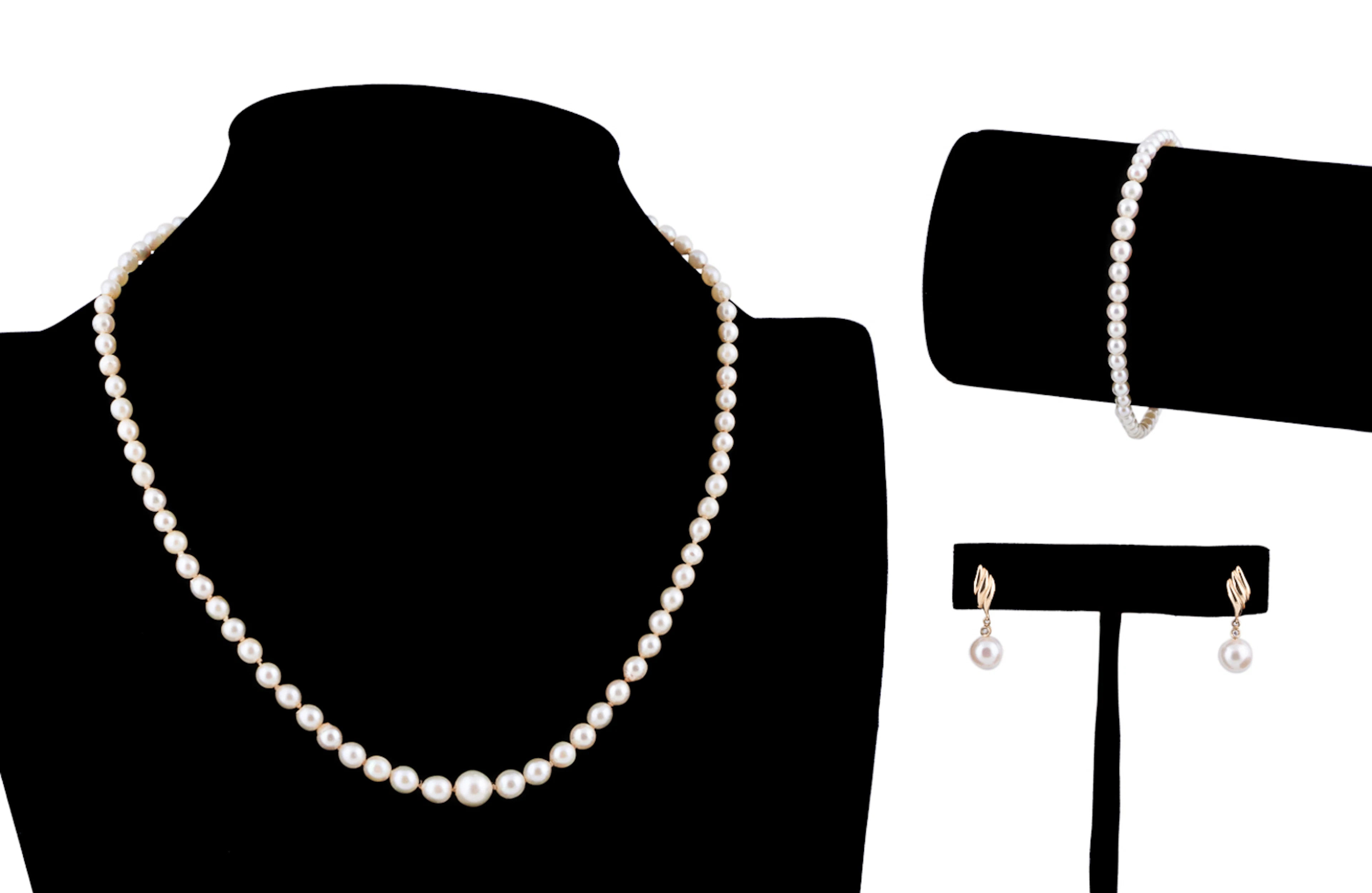 Three Piece Cultured Pearl Jewelry Set