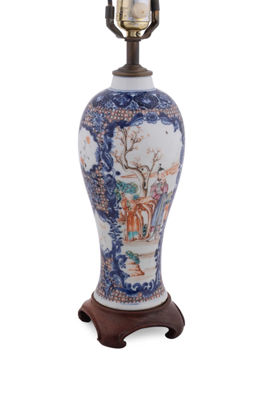 Chinese Export Porcelain Vasiform Table Lamp