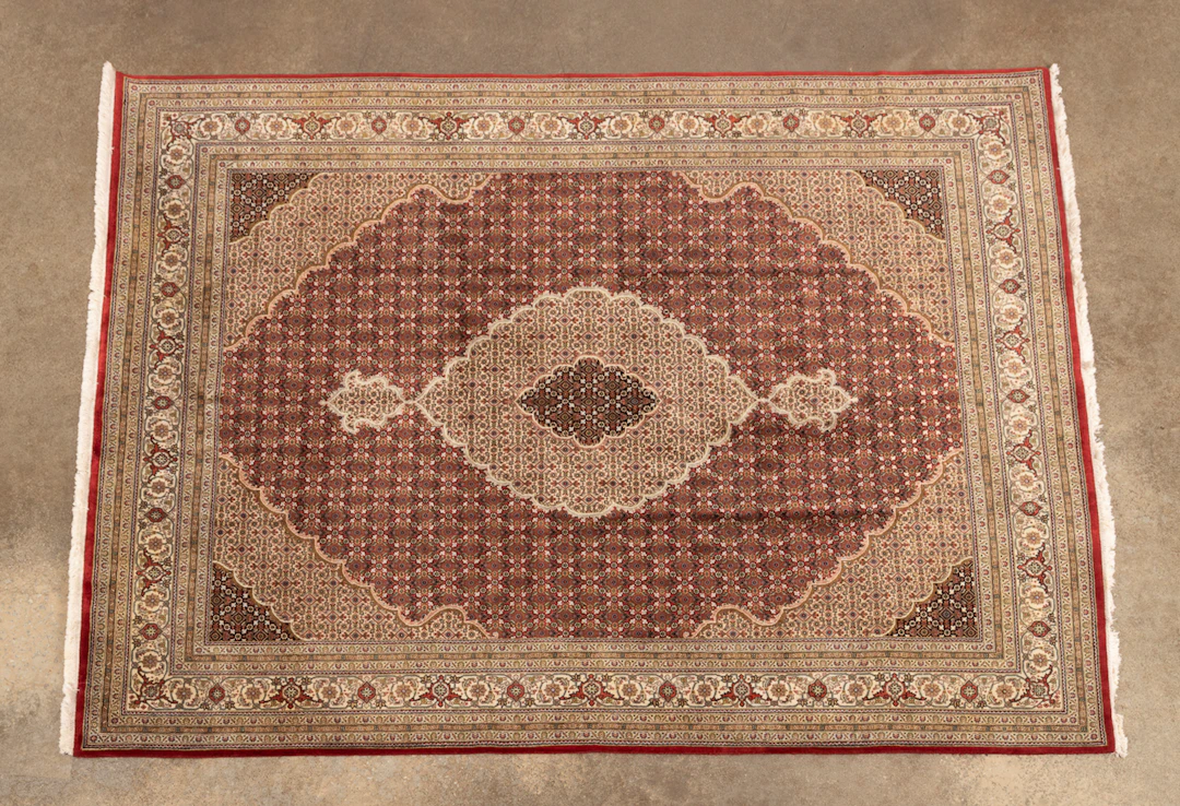 Persian Tabriz Rug, 20th C., Red/Cream/Tan