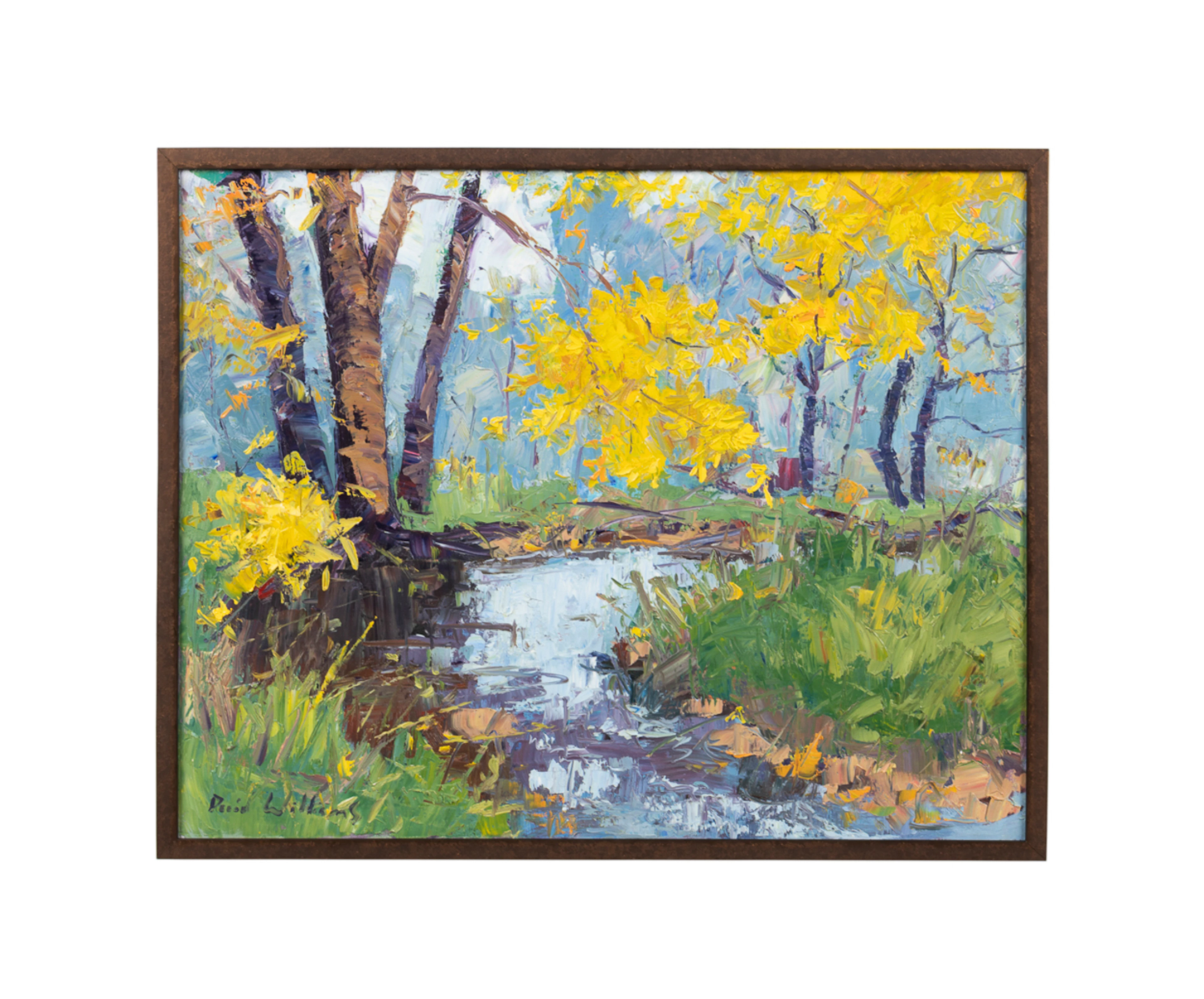 David A. Williams, "Woodland Pool", 21st C., O/C
